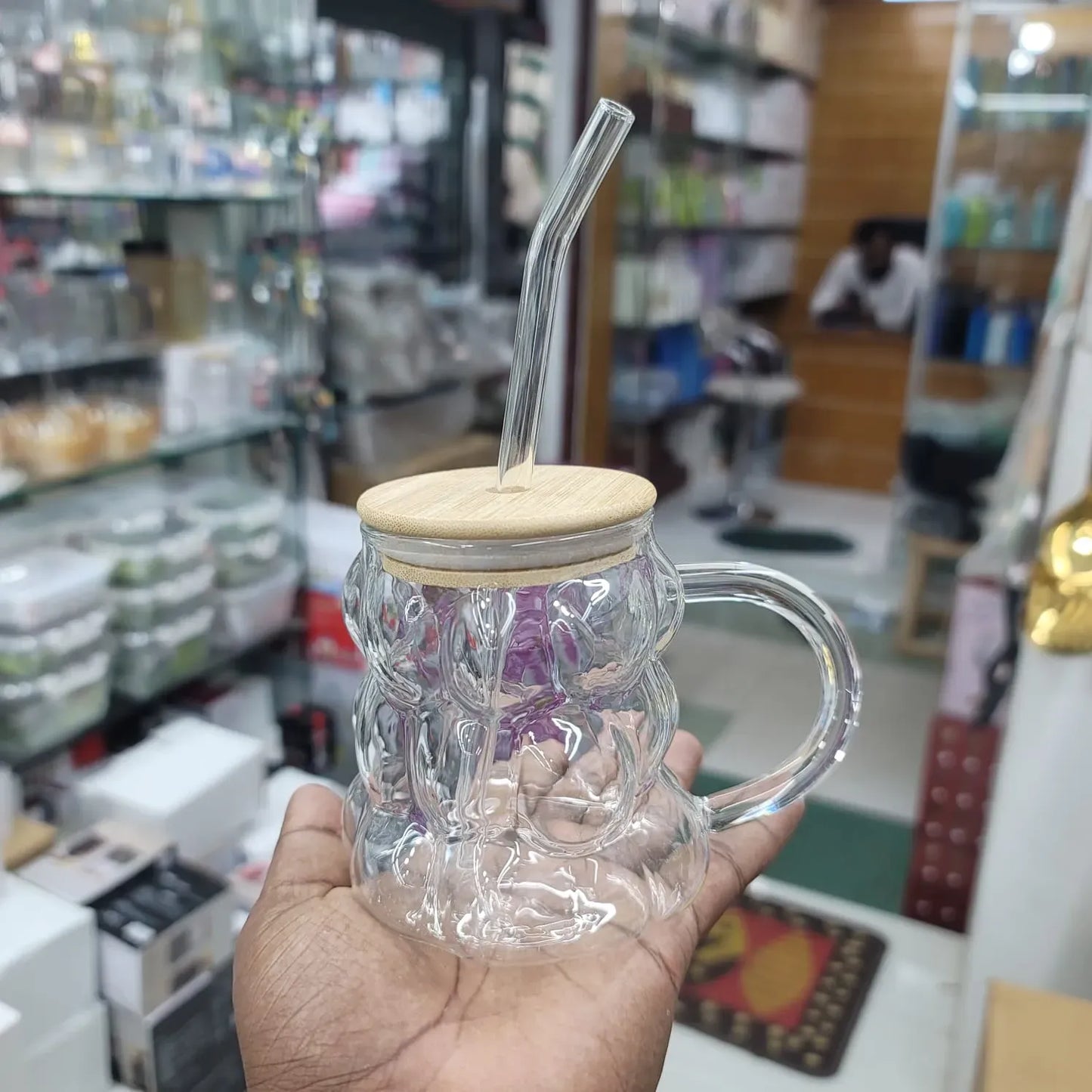 Bubble Design Juice Pot with Handle