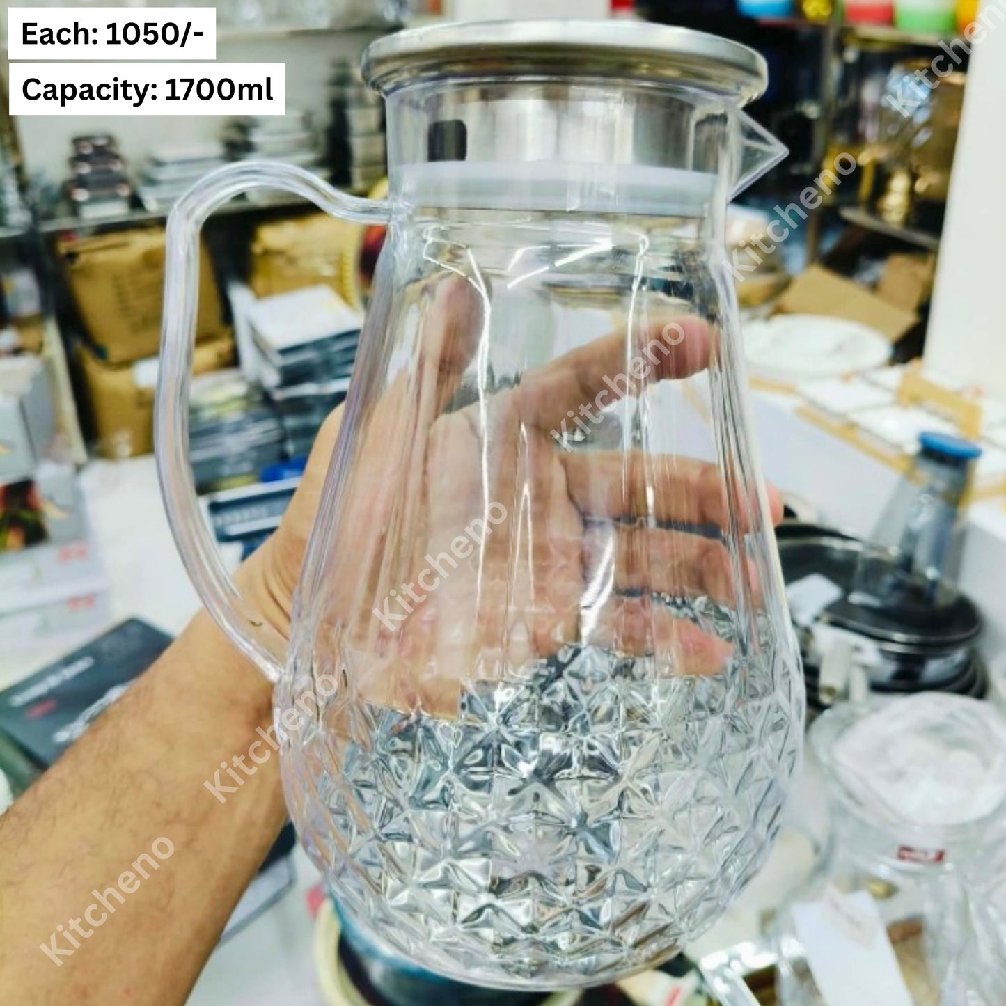 Acrylic Fiber Plastic Jug with Stainless Steel Lid