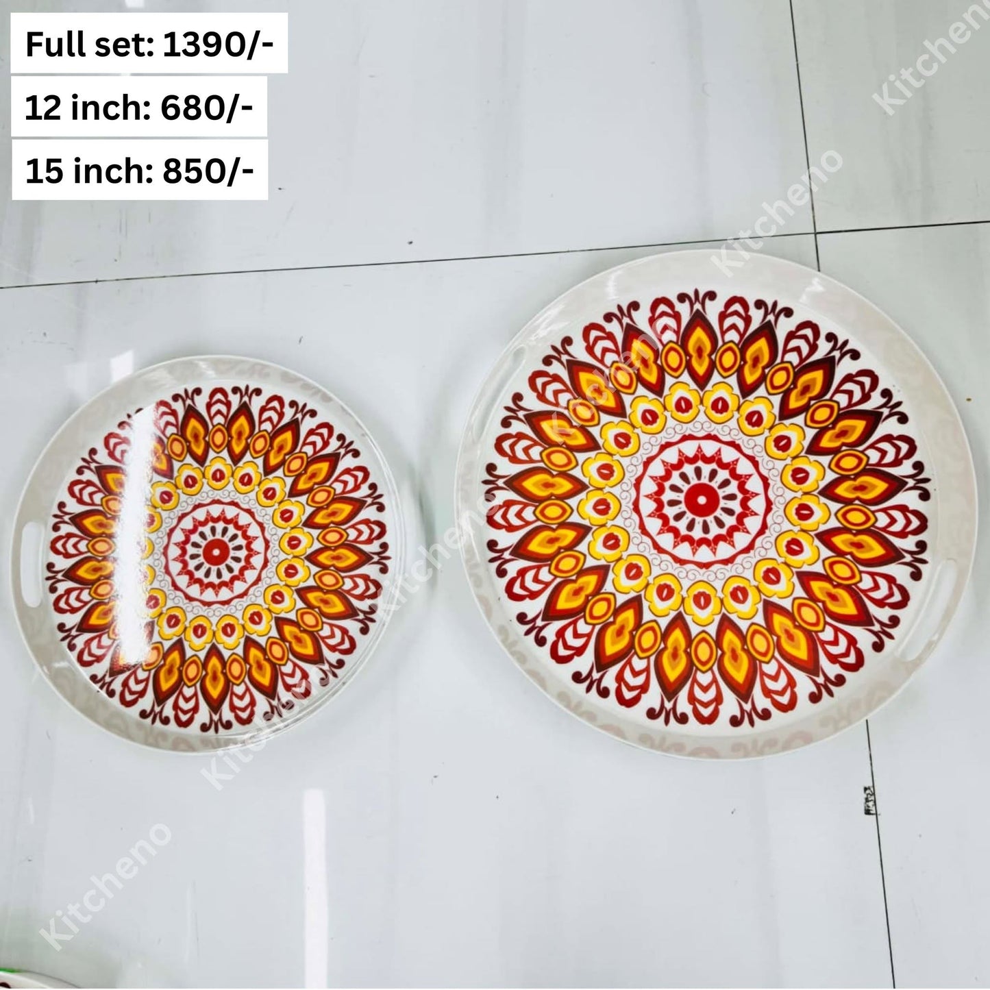 Elegant Fiber Serving Tray Set