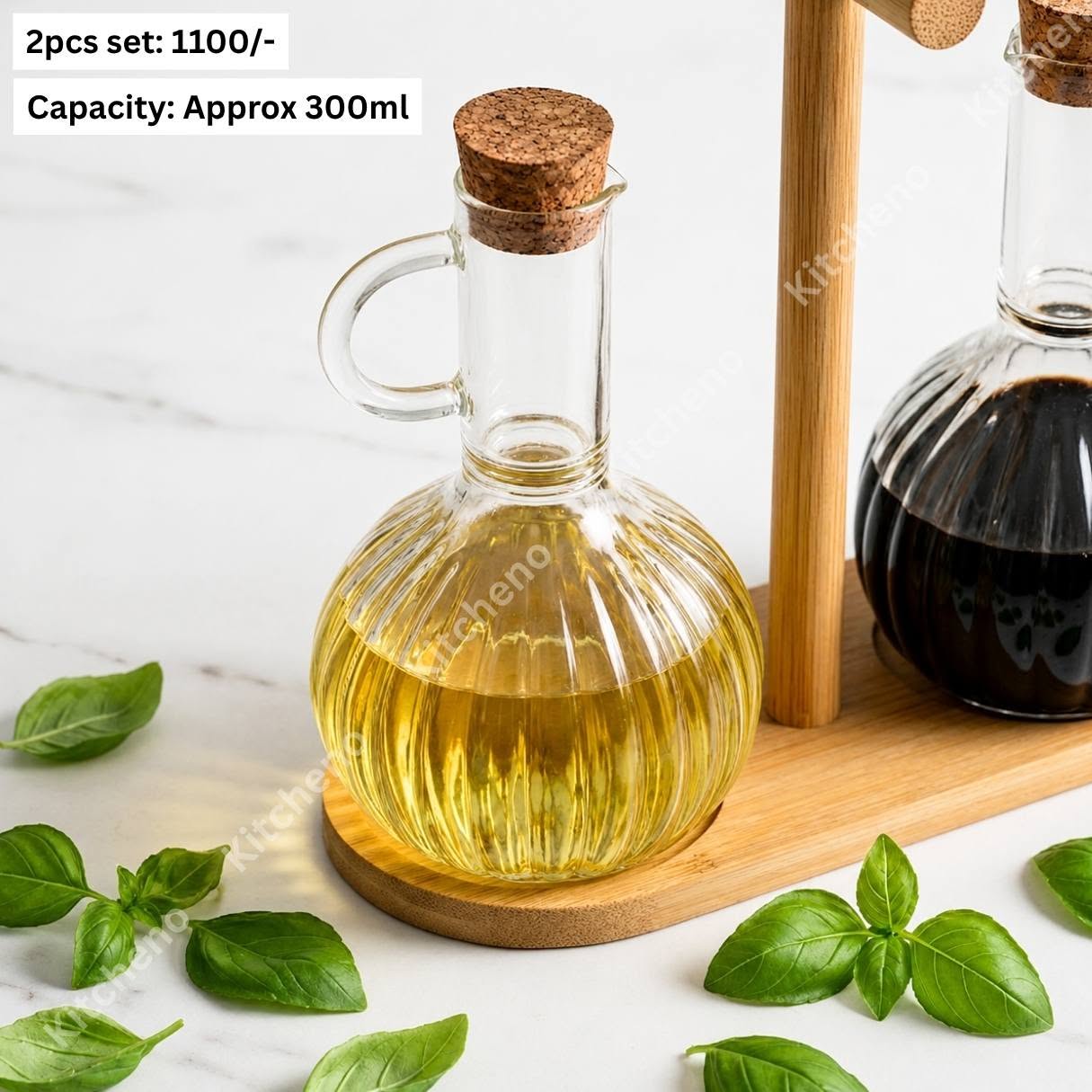 Stylish Oil & Vinegar Storage Set for Kitchen & Dining