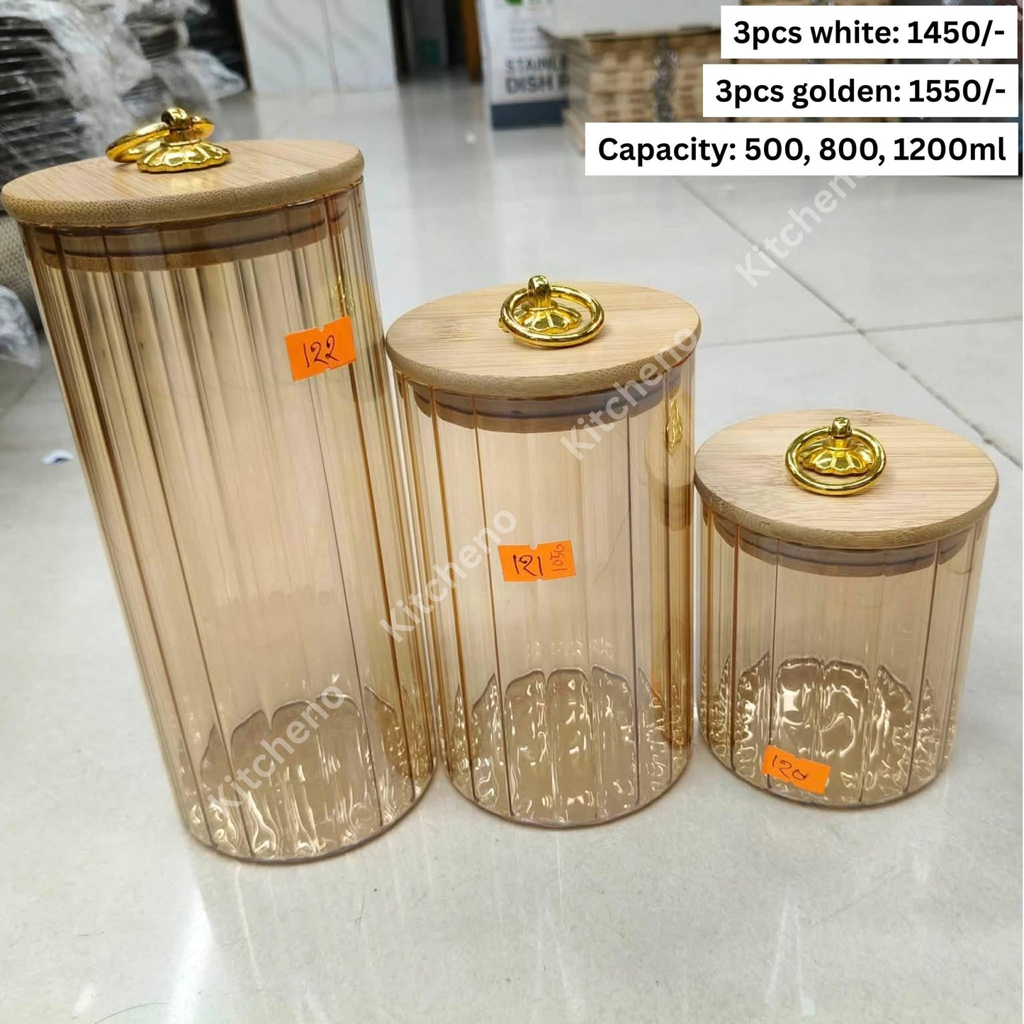 Stylish Ribbed Glass Kitchen Jars with a Timeless Fluted Design