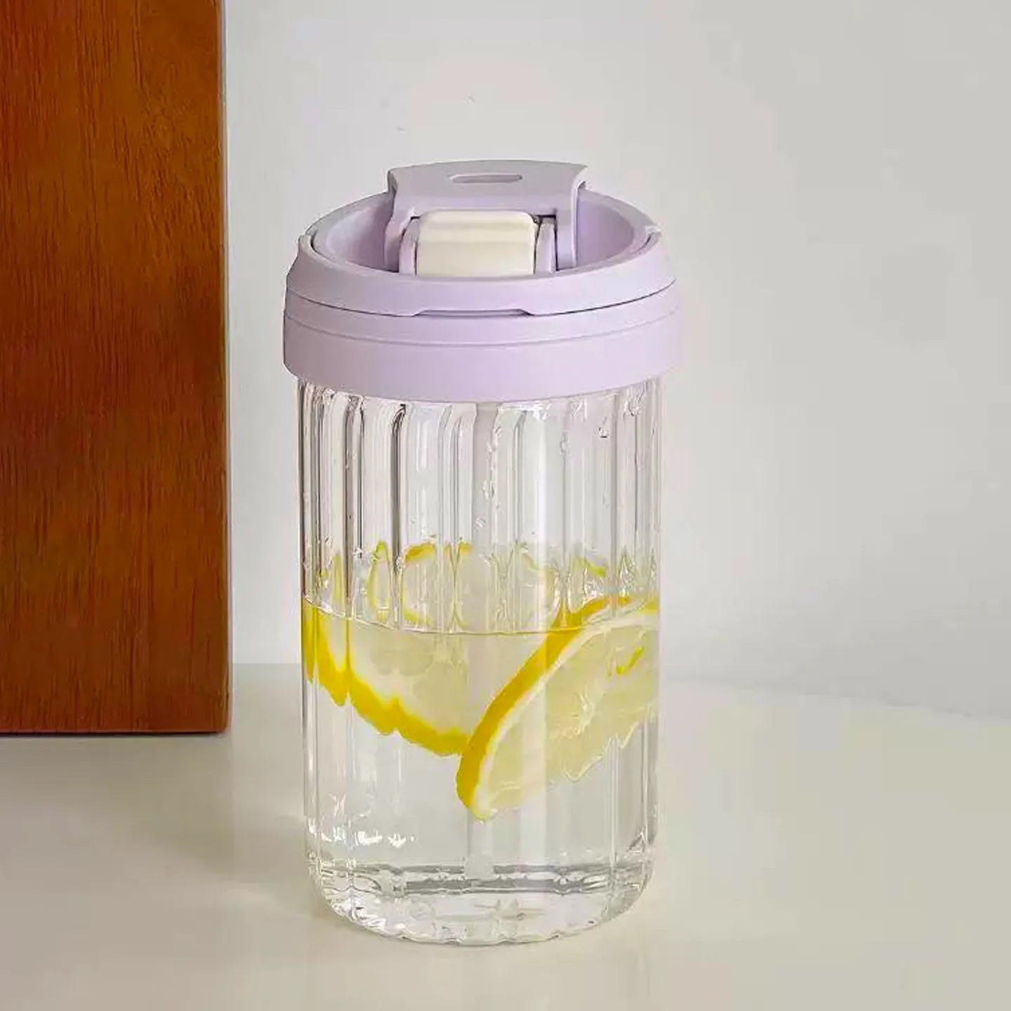 Borosilicate Glass Juice Pot with Straw