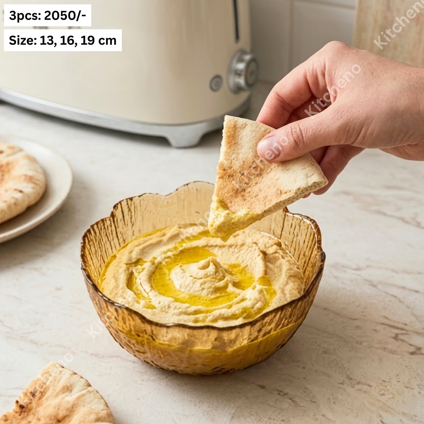 Stylish Amber Patterned Glass Bowl Collection