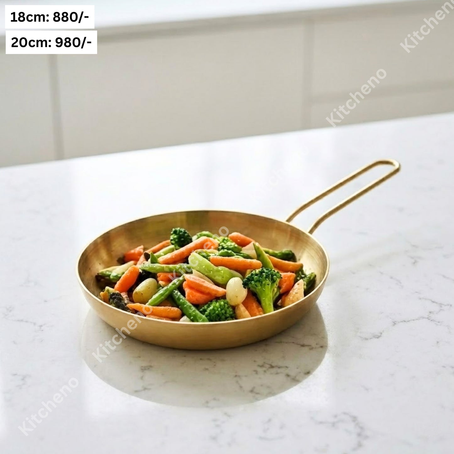 Gold Finished Stainless Steel Frying Pan