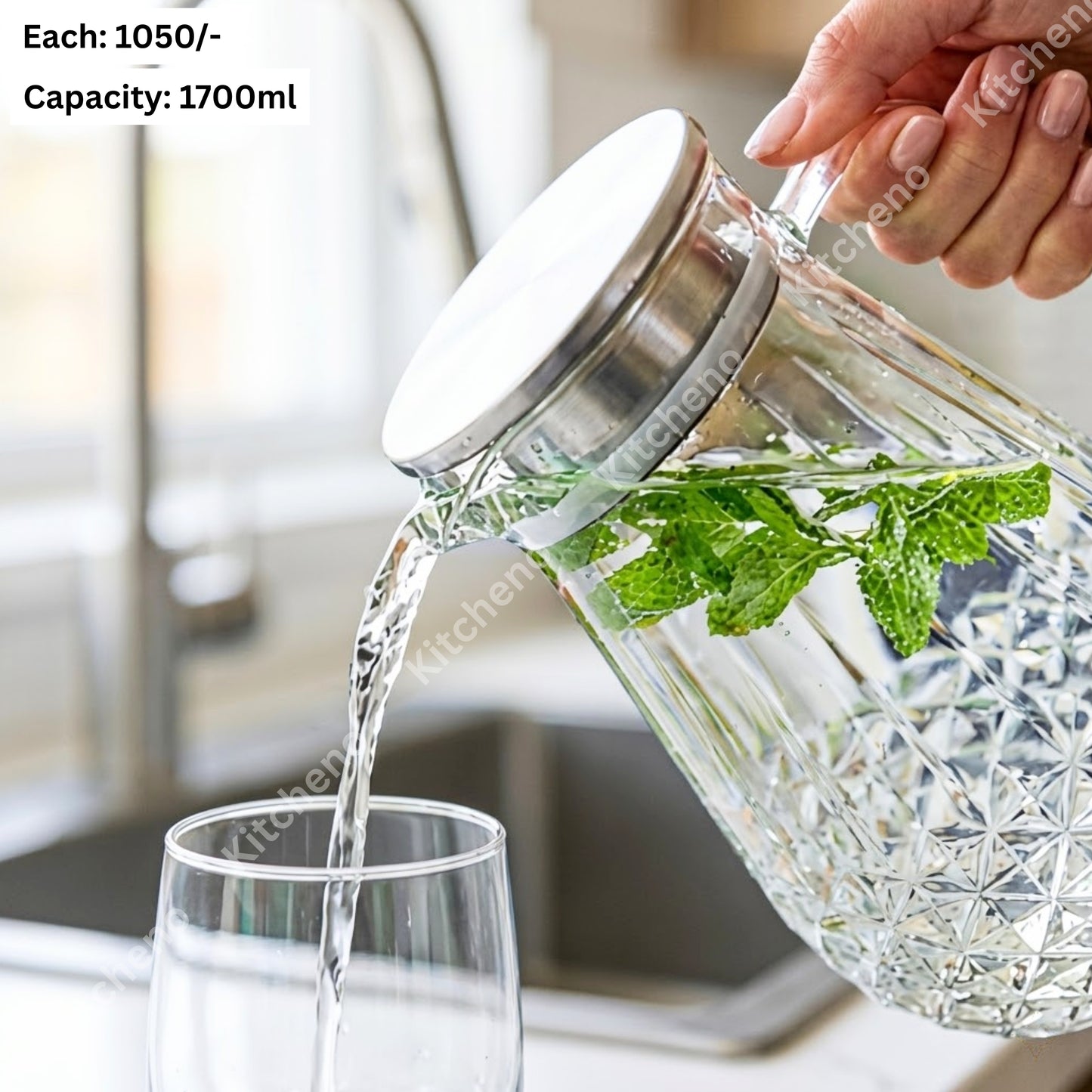 Acrylic Fiber Plastic Jug with Stainless Steel Lid