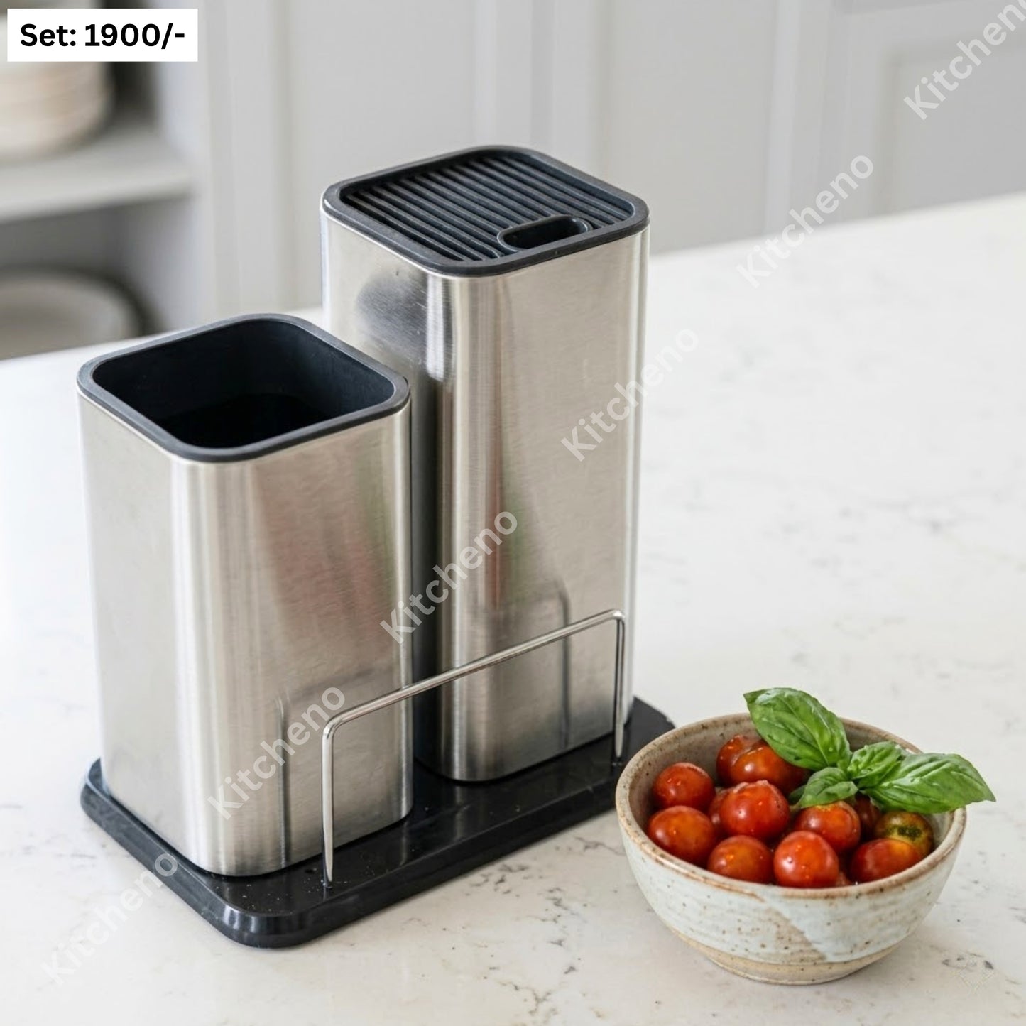 Stainless Steel Knife & Spoon Holder