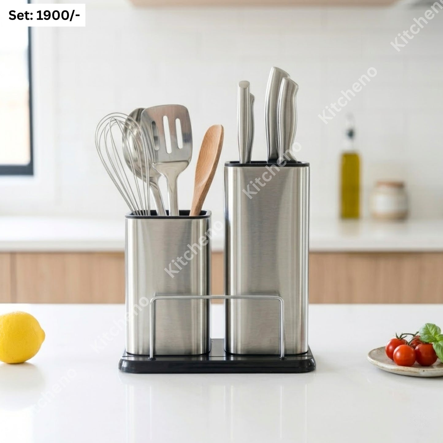 Stainless Steel Knife & Spoon Holder