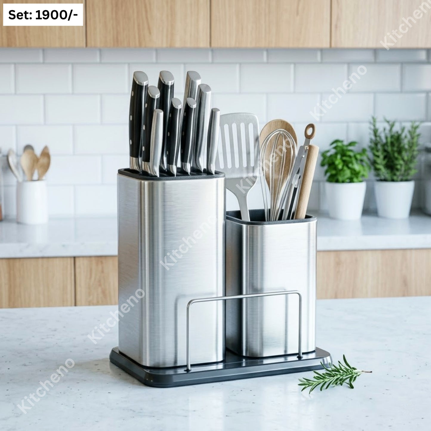 Stainless Steel Knife & Spoon Holder