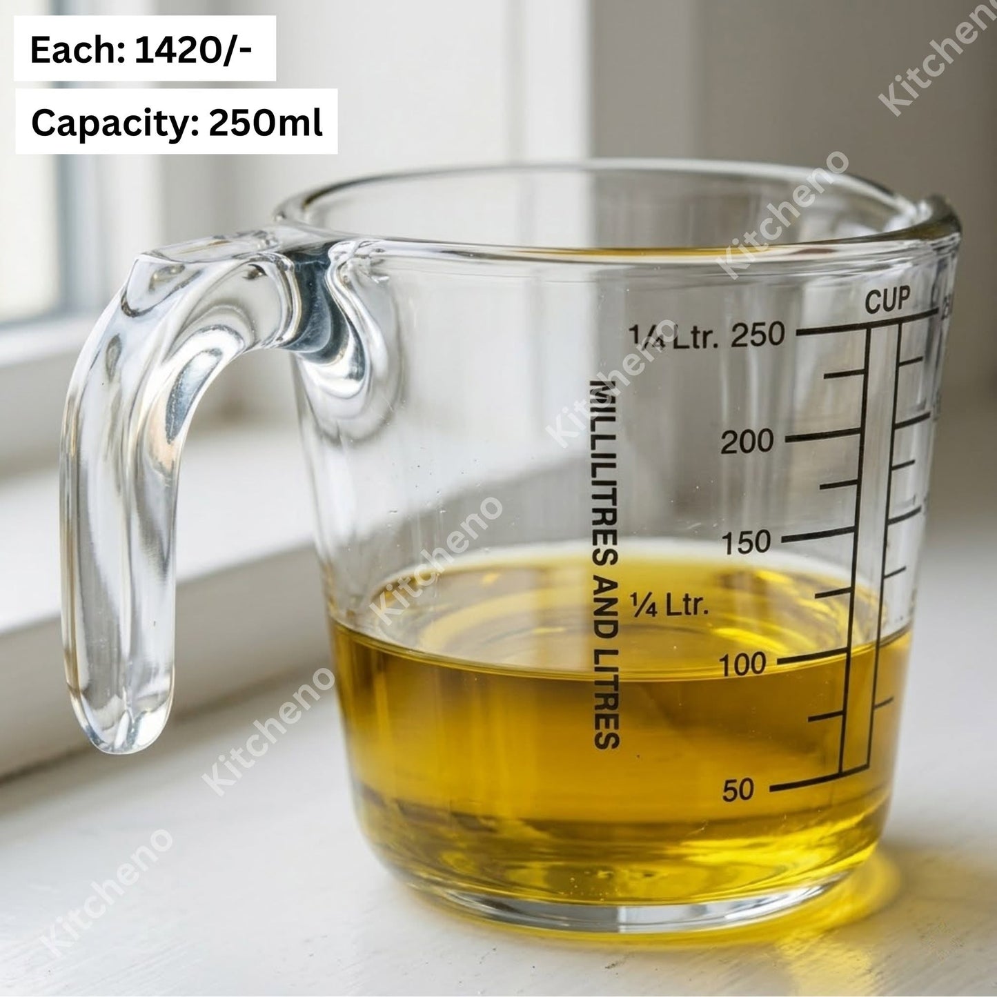 Transparent Glass Measuring Cup