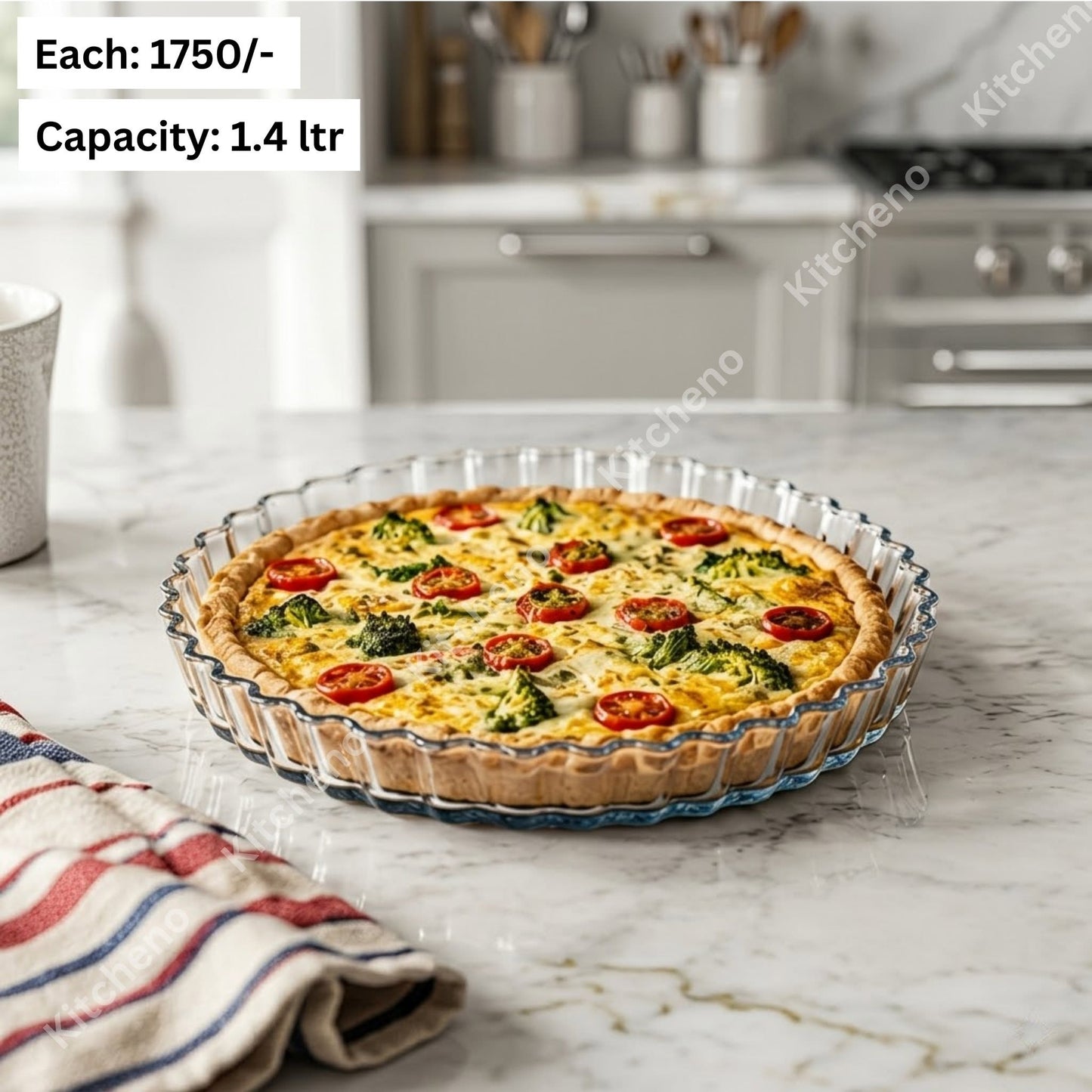 Glass Fluted Flan Dish