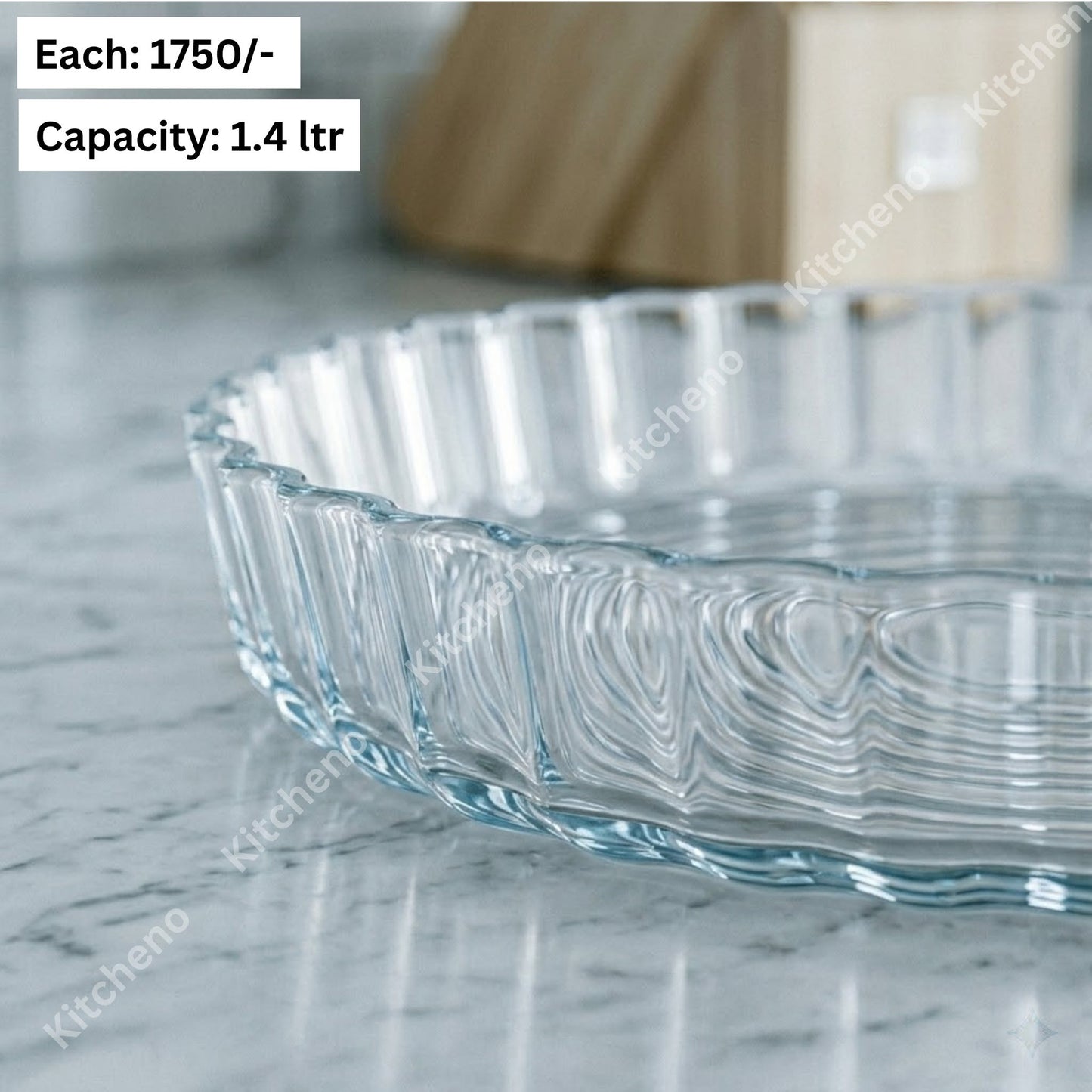 Glass Fluted Flan Dish