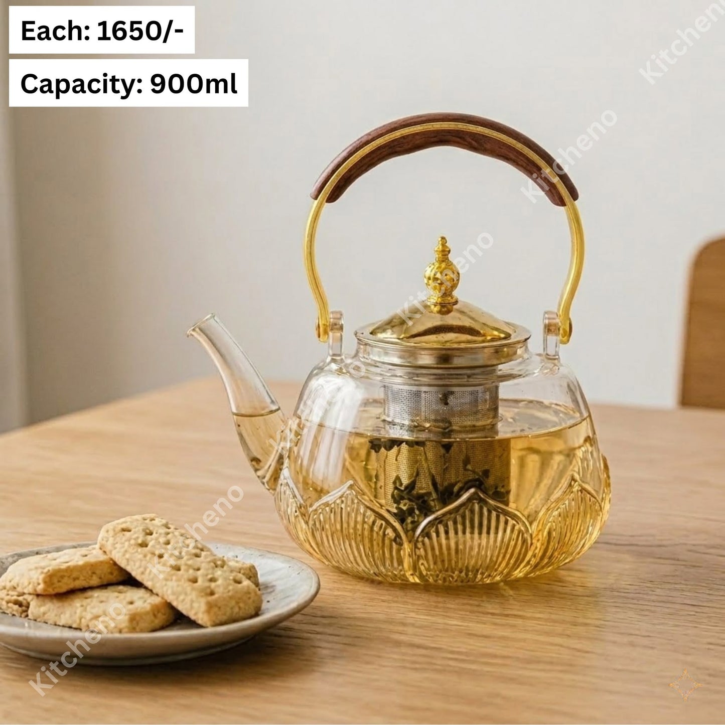 Luxury Golden Tea Kettle with Handle