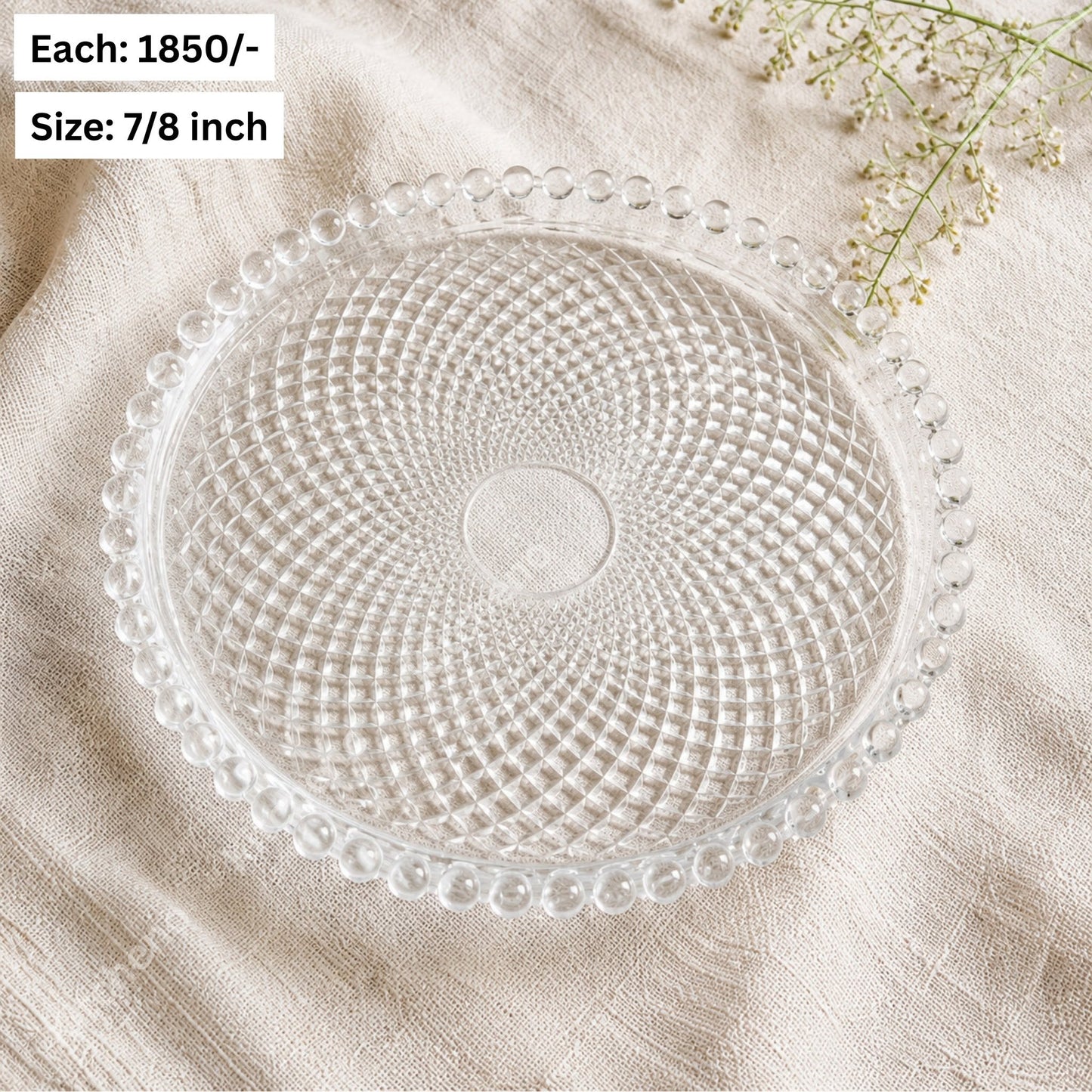Elegant 8-Inch Glass Cake Stand with Dome Cover