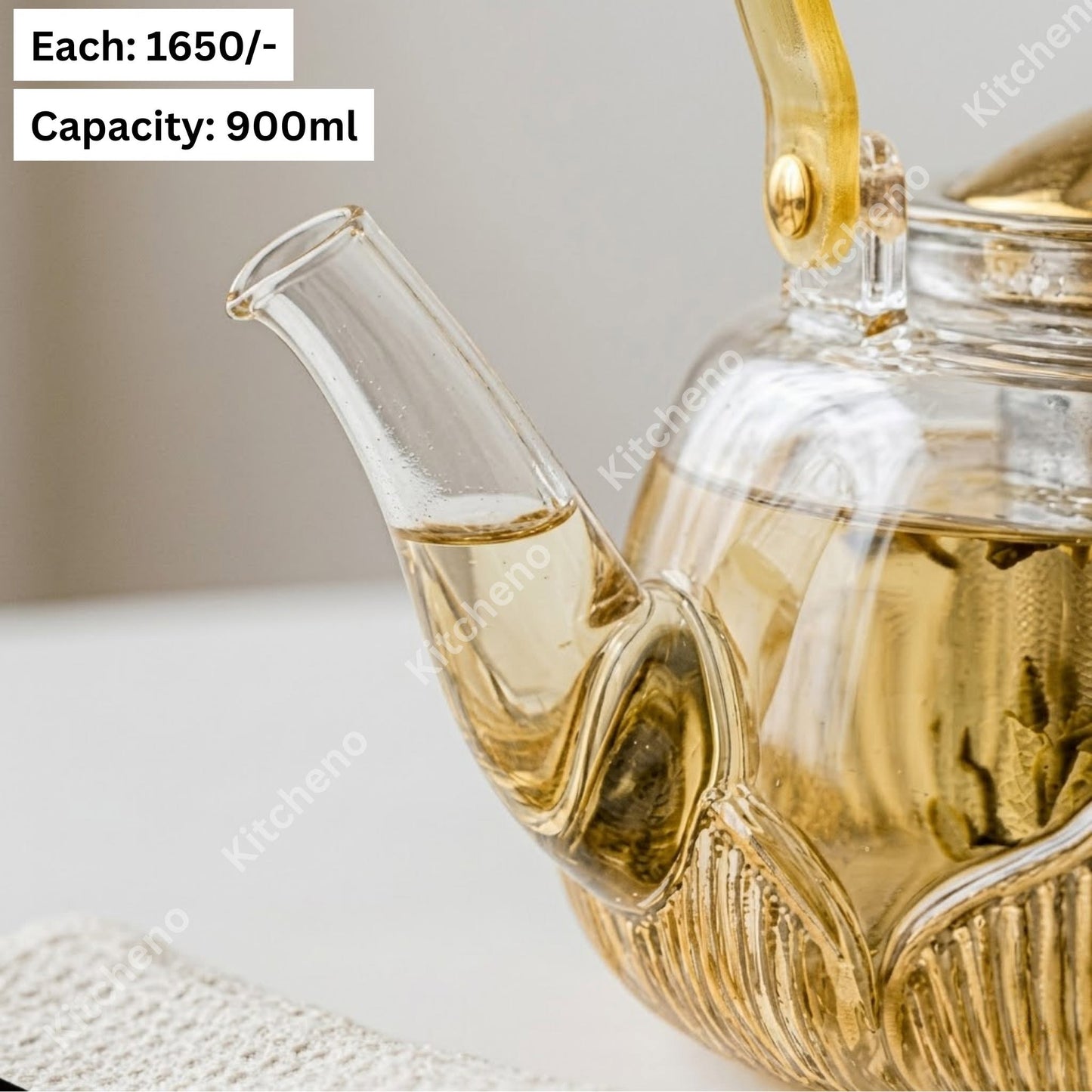 Luxury Golden Tea Kettle with Handle
