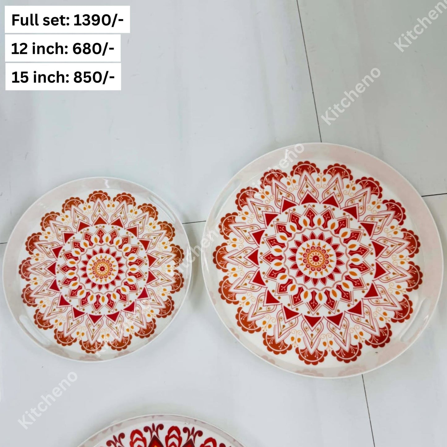 Elegant Fiber Serving Tray Set