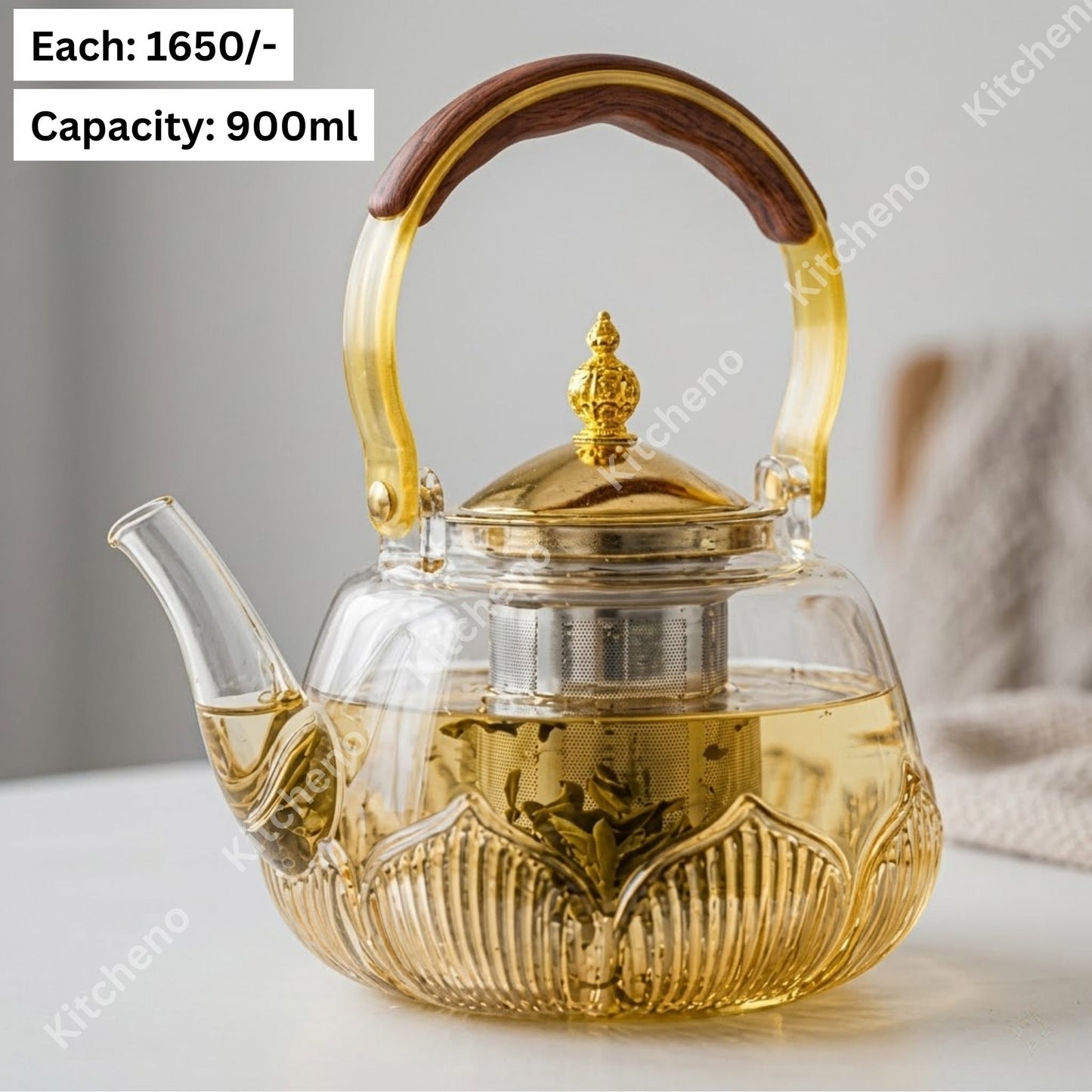 Luxury Golden Tea Kettle with Handle