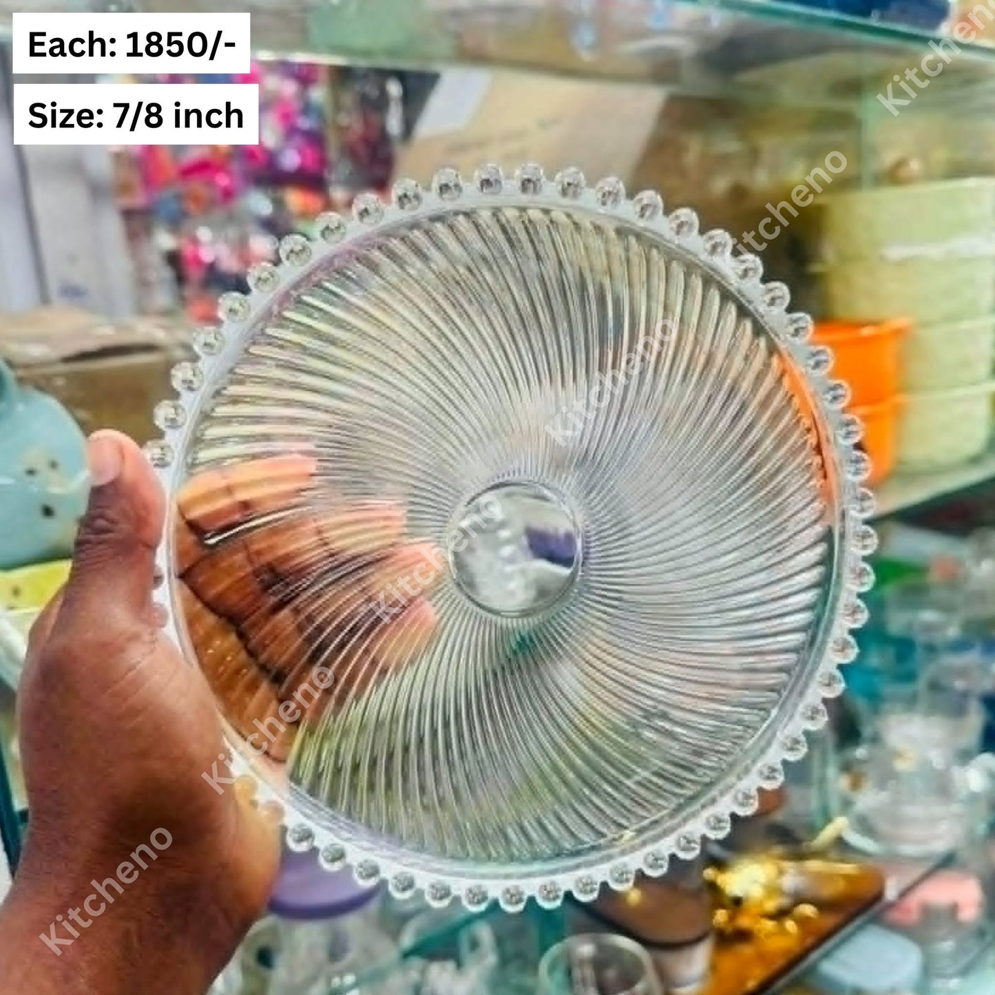 Elegant 8-Inch Glass Cake Stand with Dome Cover