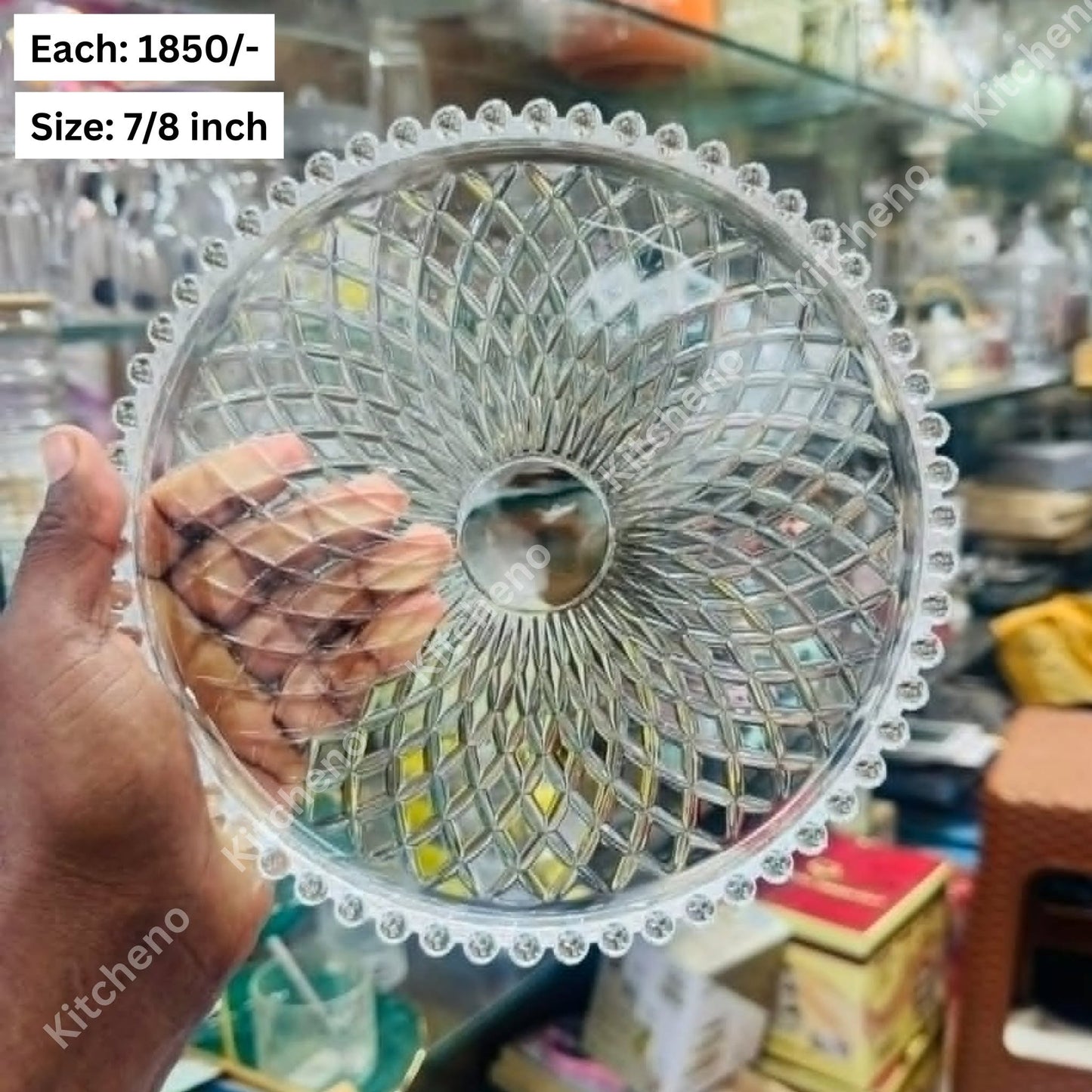 Elegant 8-Inch Glass Cake Stand with Dome Cover