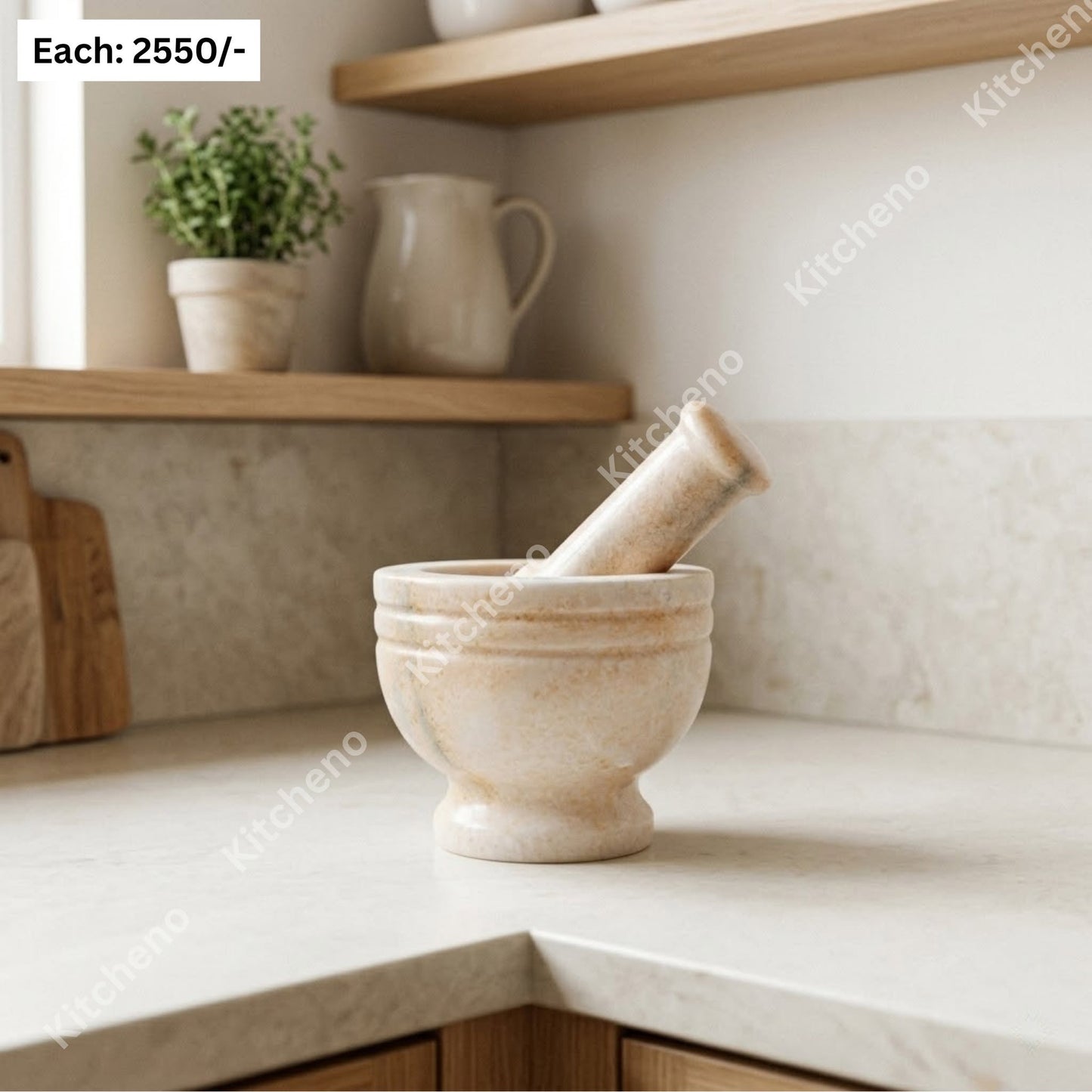 Handheld Marble Mortar and Pestle Set
