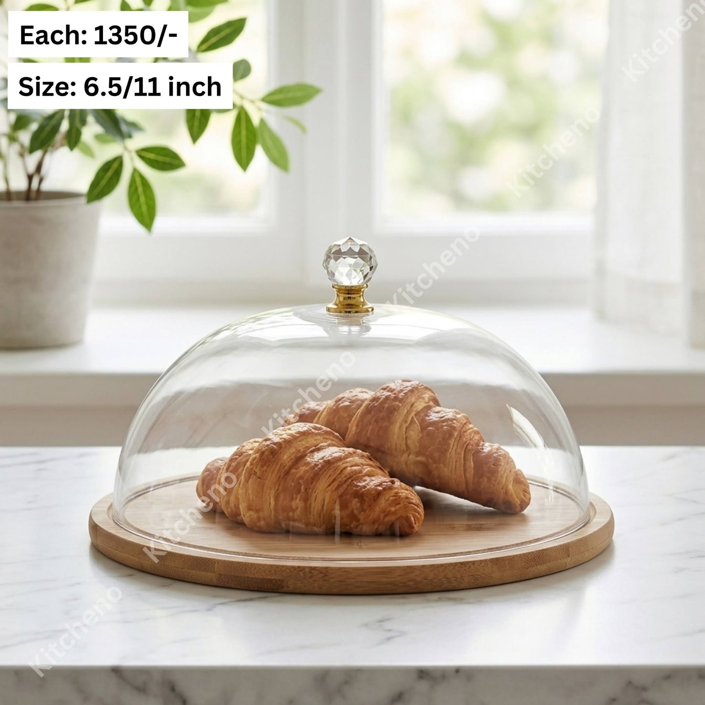 Wooden Cake Stand with Fiber Lid
