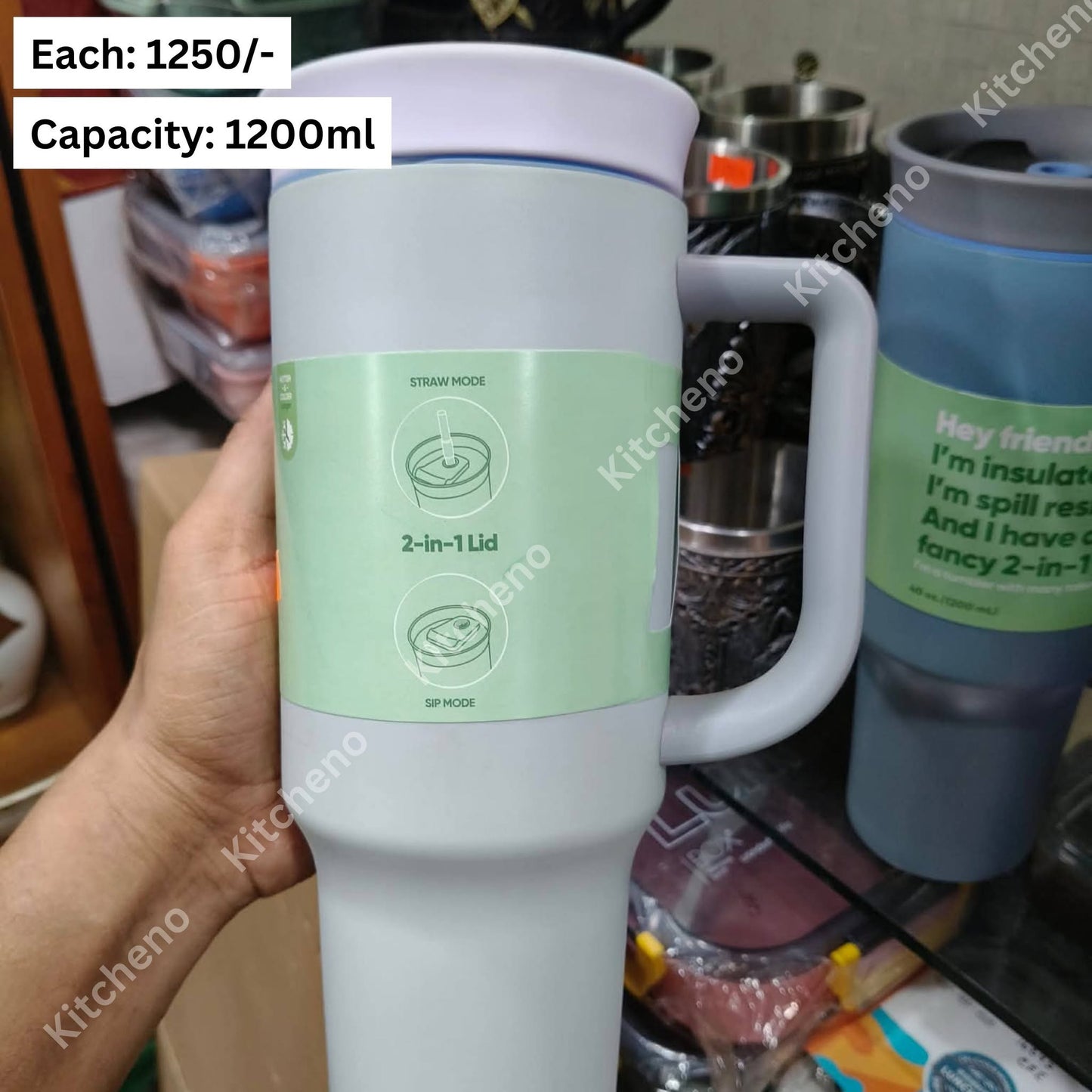 1200ml Stainless Steel Tumbler with Lid