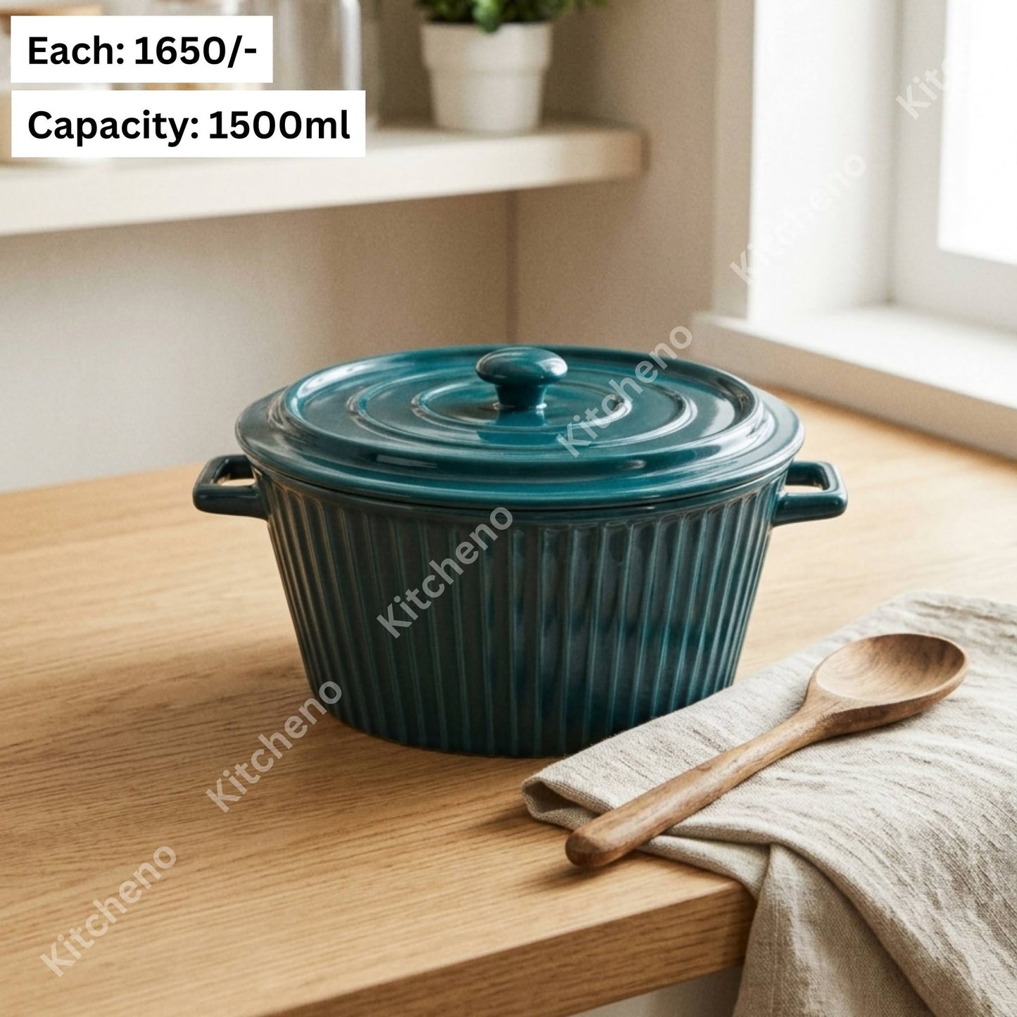 Ceramic Serving Bowl with Lid
