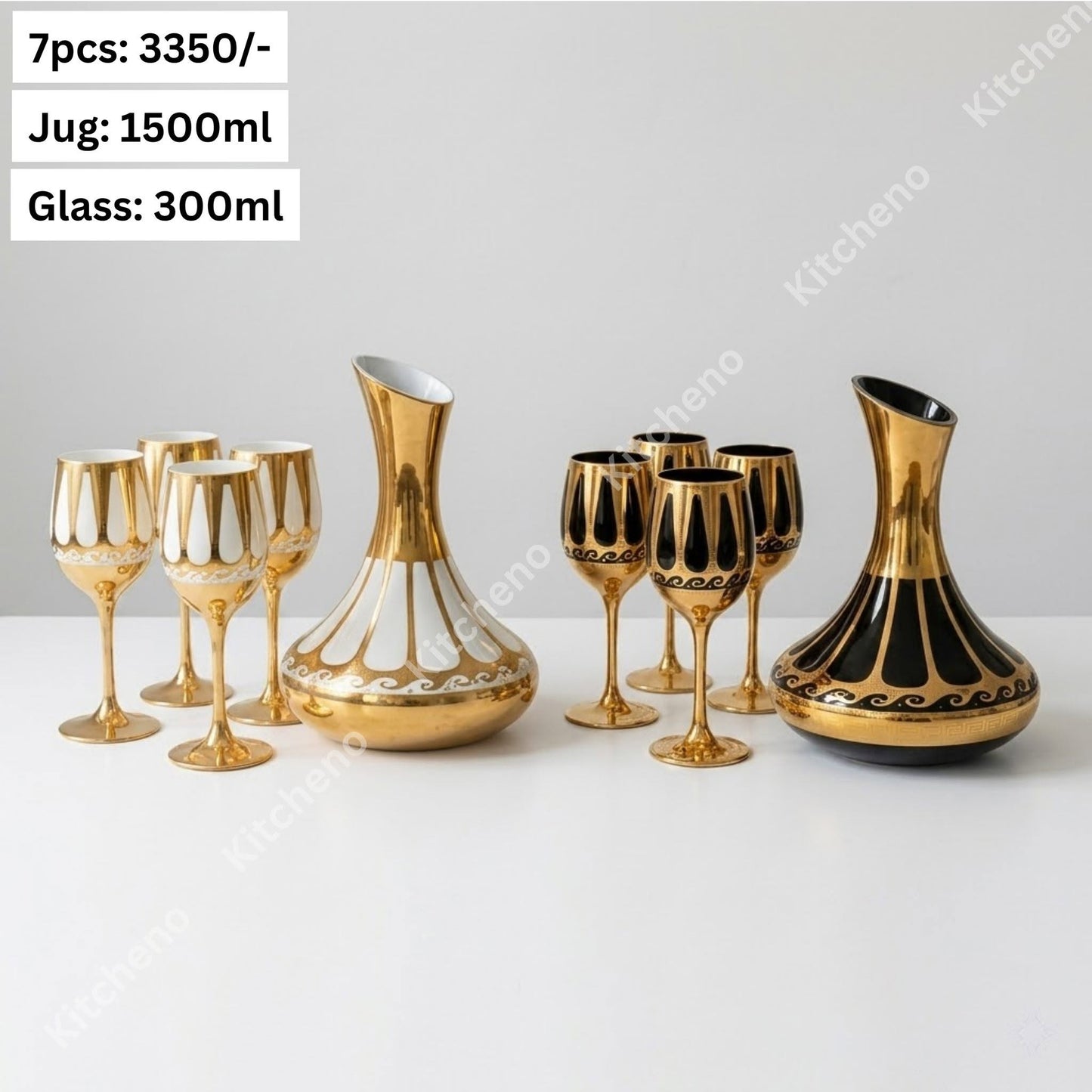 Luxurious Imported 6 Pcs Glass Set with Decanter