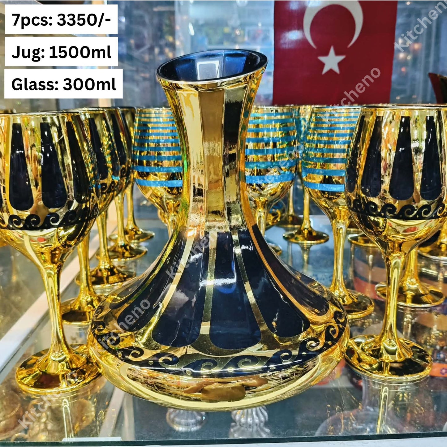 Luxurious Imported 6 Pcs Glass Set with Decanter
