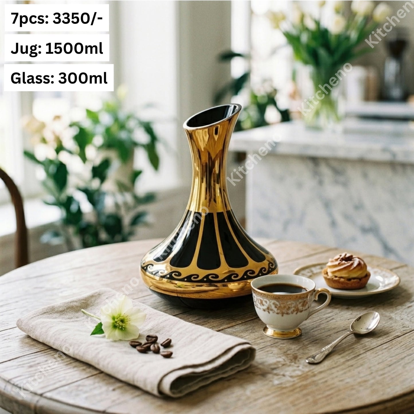 Luxurious Imported 6 Pcs Glass Set with Decanter