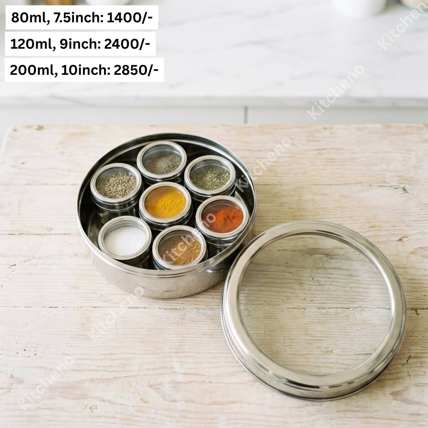7 in 1 Stainless Steel Airtight Multi Masala Box