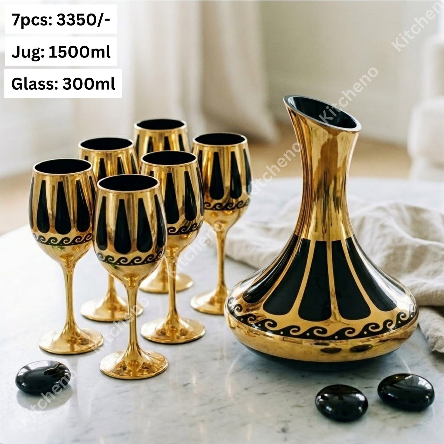 Luxurious Imported 6 Pcs Glass Set with Decanter
