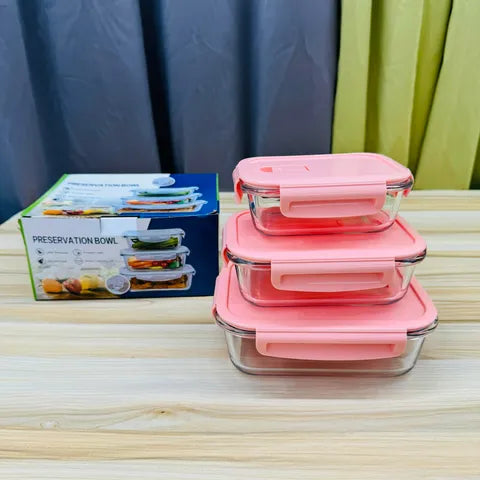Premium Food Storage Glass Bowl Set