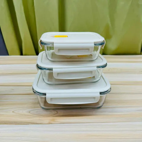 Premium Food Storage Glass Bowl Set