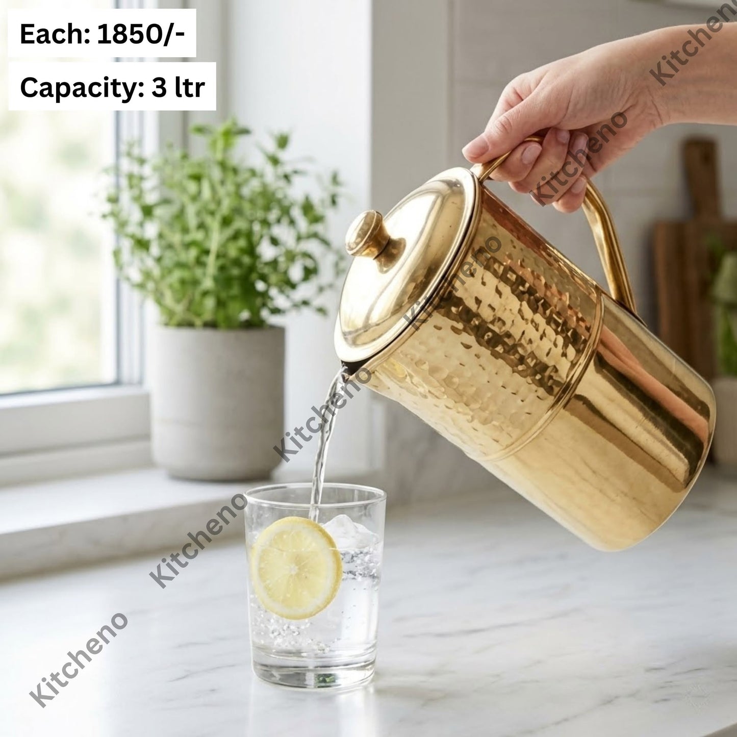 Polished Gold 3 Liter Steel Jug