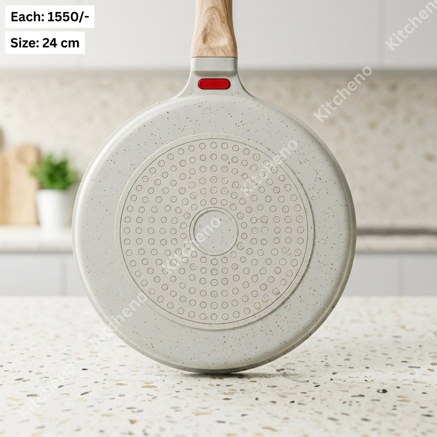 Multi-Purpose Non-Stick Frying Pan with Wooden Handle