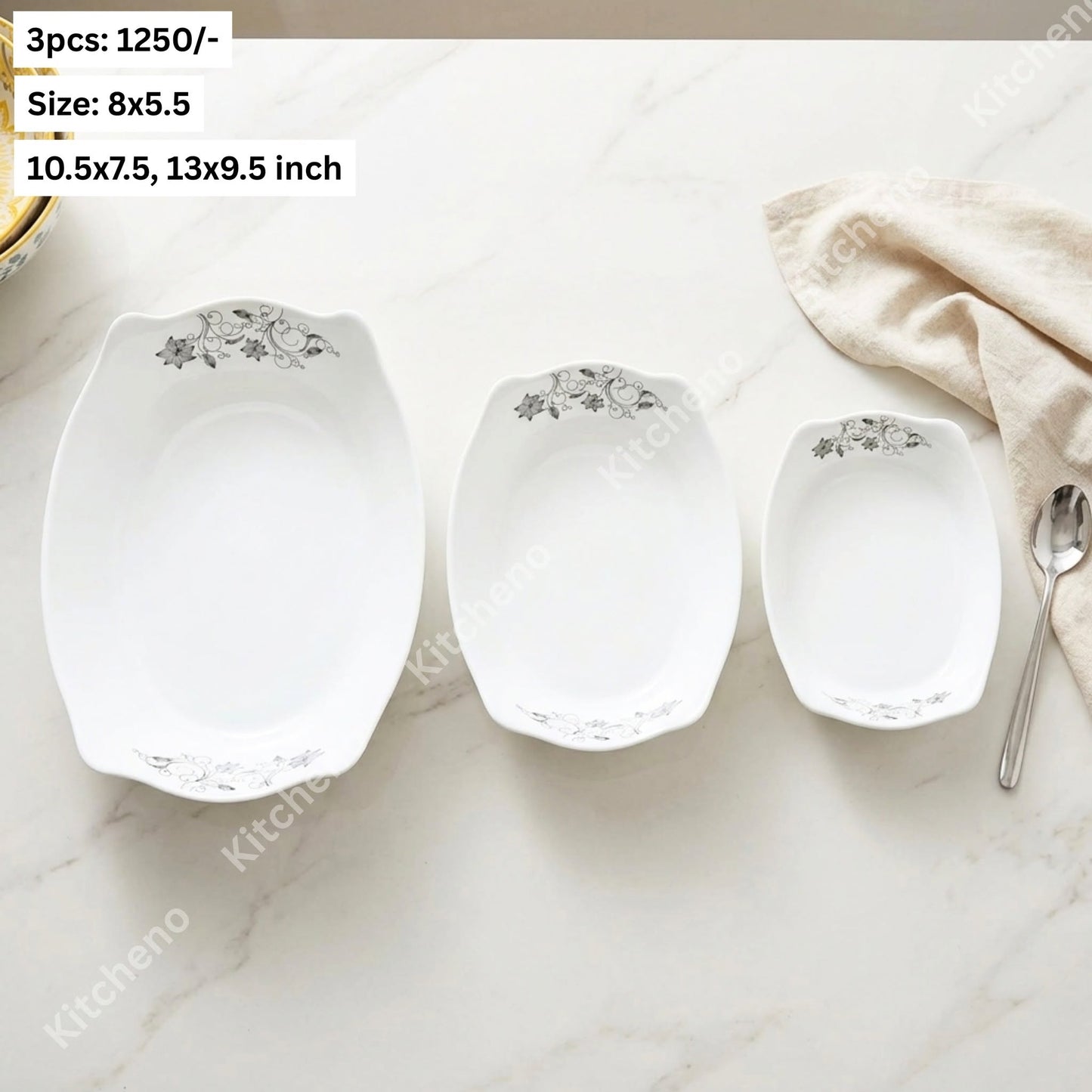 Square Shape Oven Proof Pyrex Glass Serving Dish Set