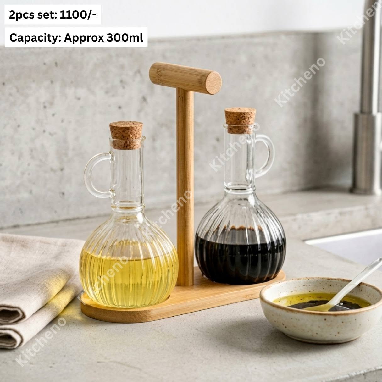 Stylish Oil & Vinegar Storage Set for Kitchen & Dining