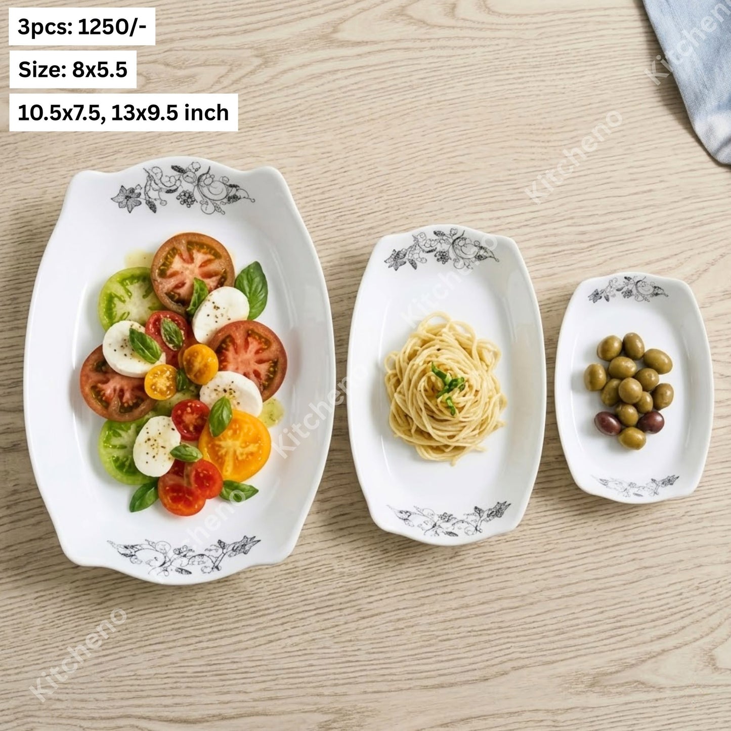 Square Shape Oven Proof Pyrex Glass Serving Dish Set