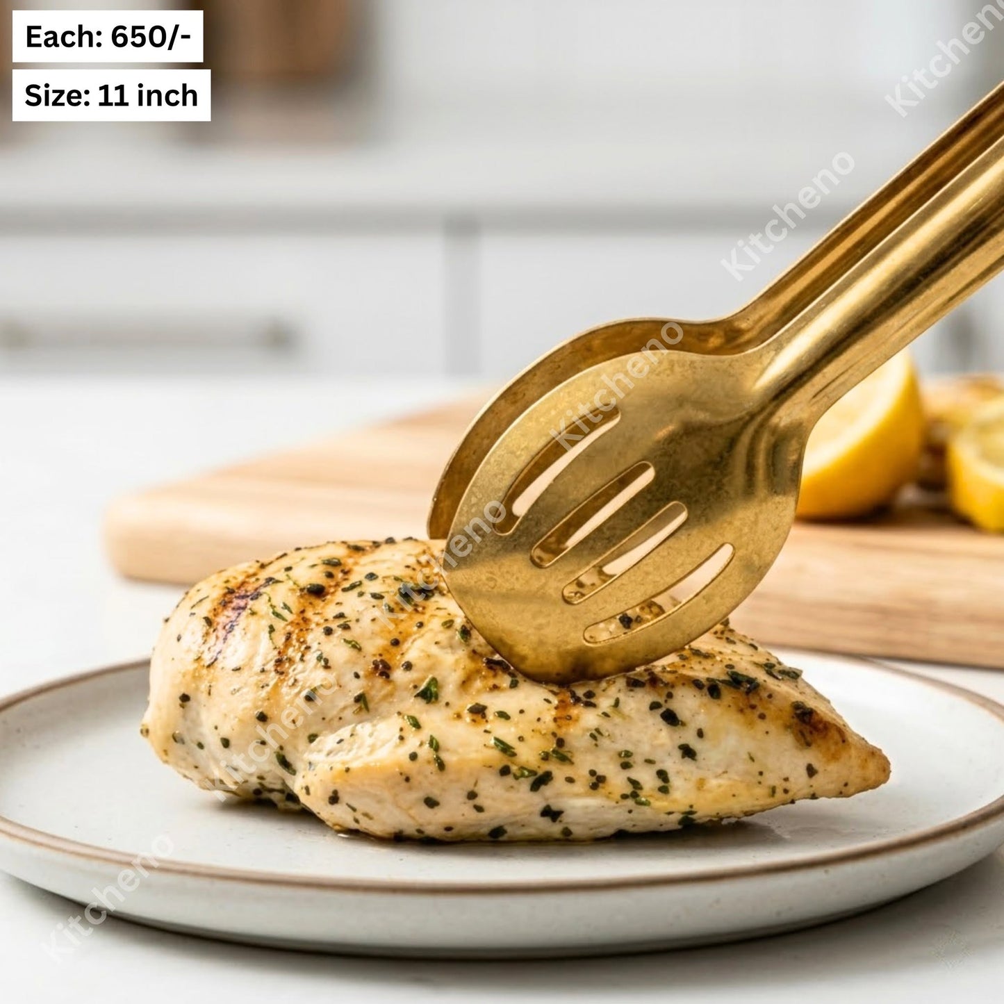 Gold-Plated Stainless Steel Serving Tong