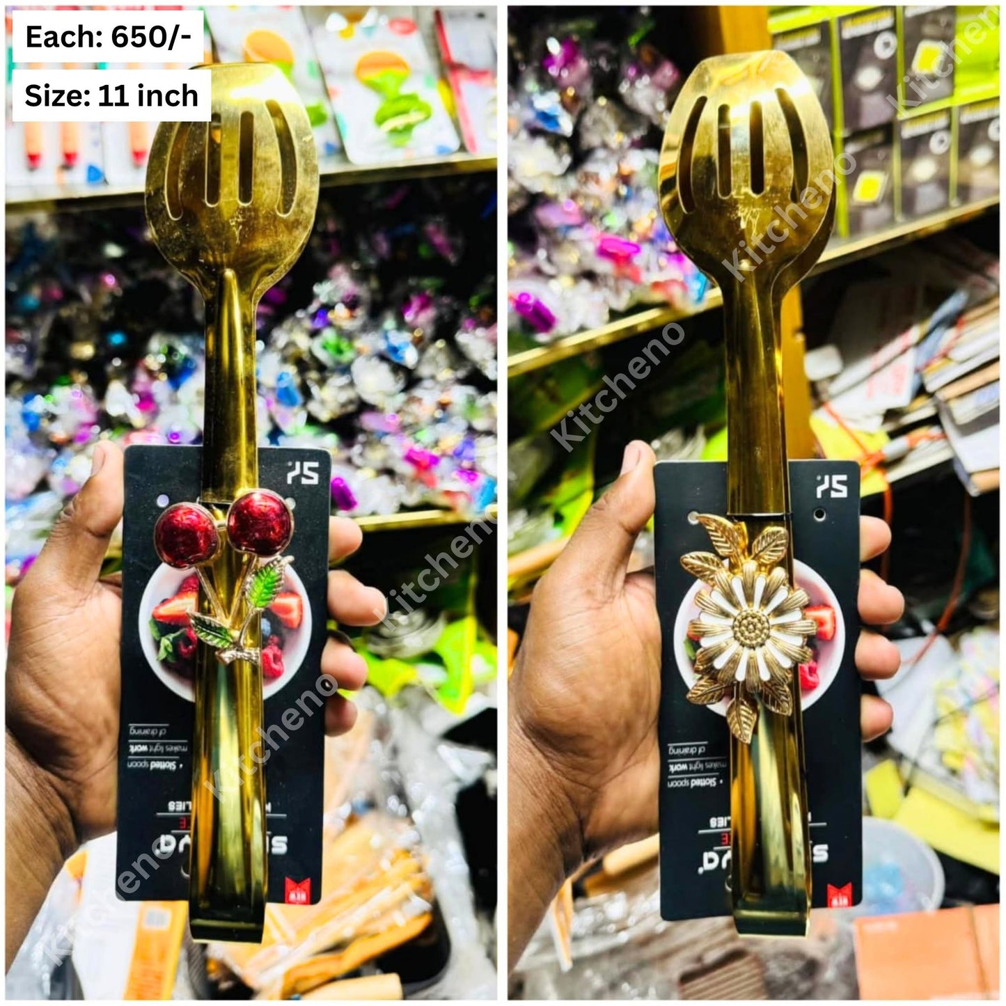 Gold-Plated Stainless Steel Serving Tong