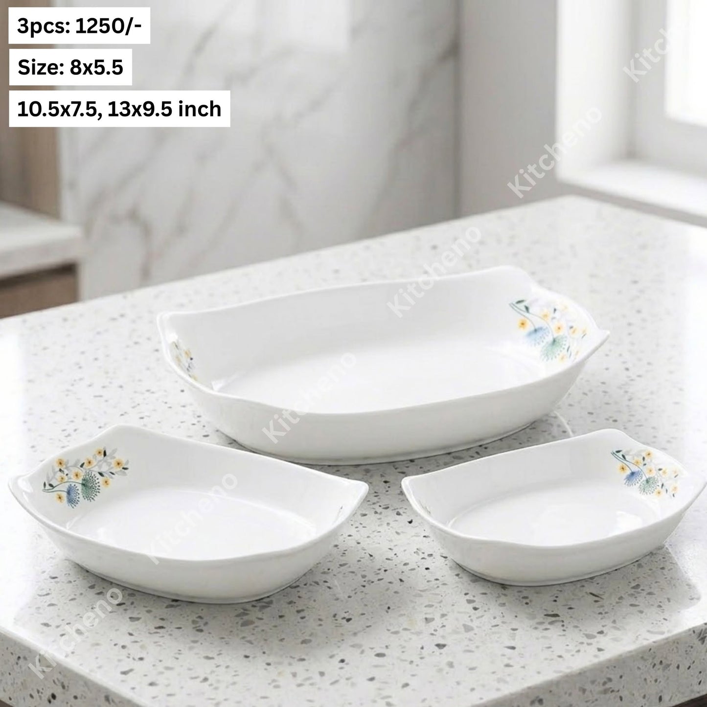 Square Shape Oven Proof Pyrex Glass Serving Dish Set