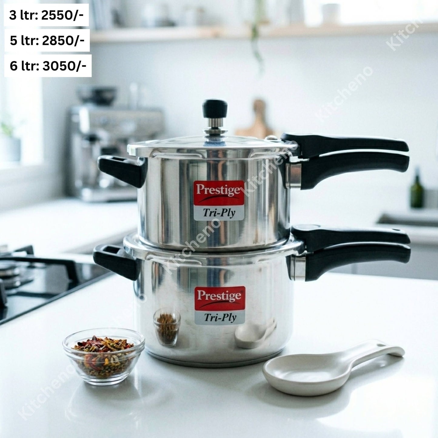Prestige Tri-Ply Heavy-Duty Stainless Steel Pressure Cooker