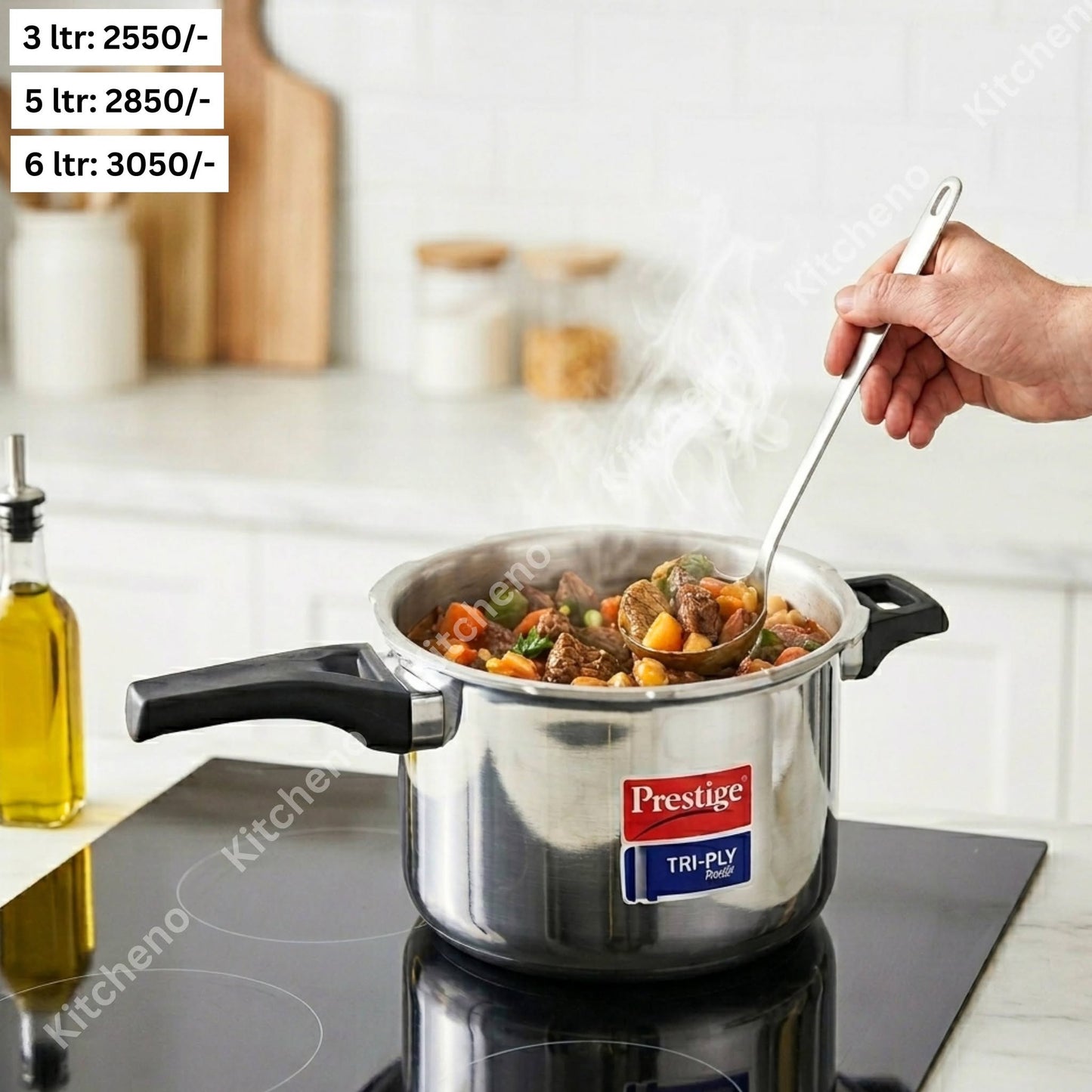Prestige Tri-Ply Heavy-Duty Stainless Steel Pressure Cooker