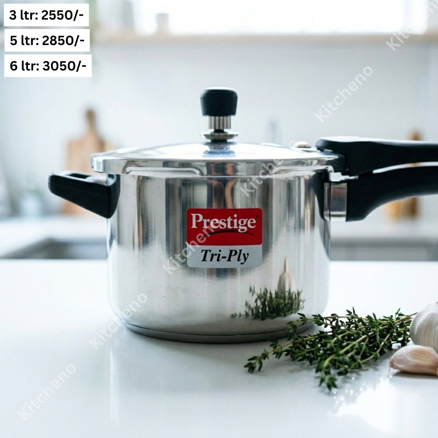 Prestige Tri-Ply Heavy-Duty Stainless Steel Pressure Cooker