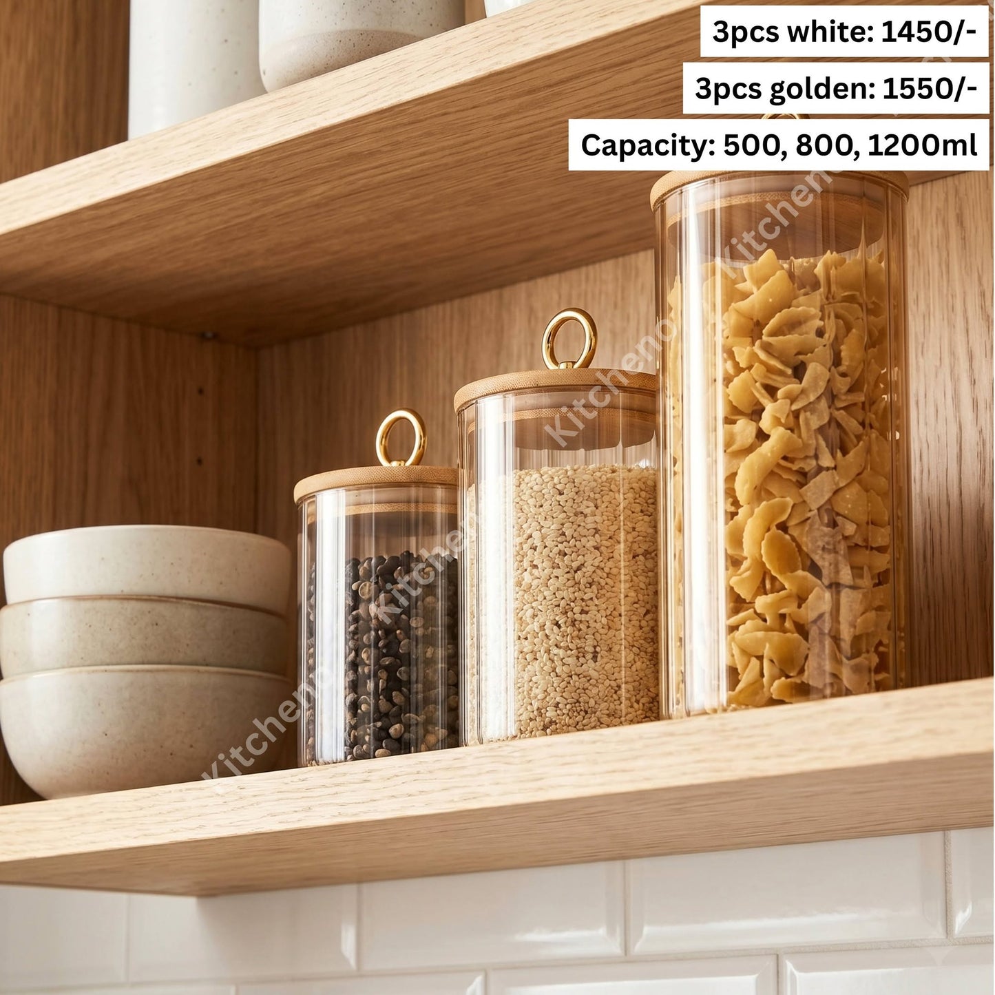 Stylish Ribbed Glass Kitchen Jars with a Timeless Fluted Design