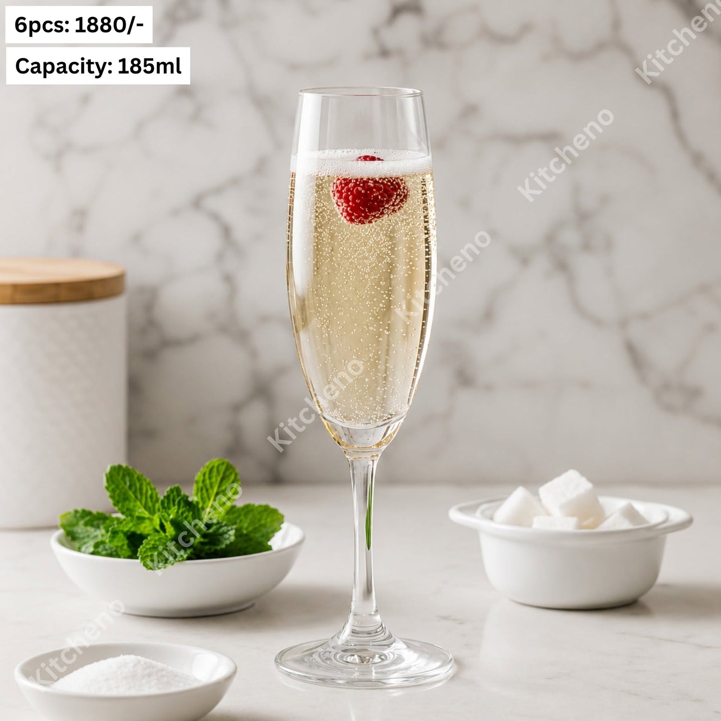 Classic 6-Piece Tall Stem Flute Glass Set
