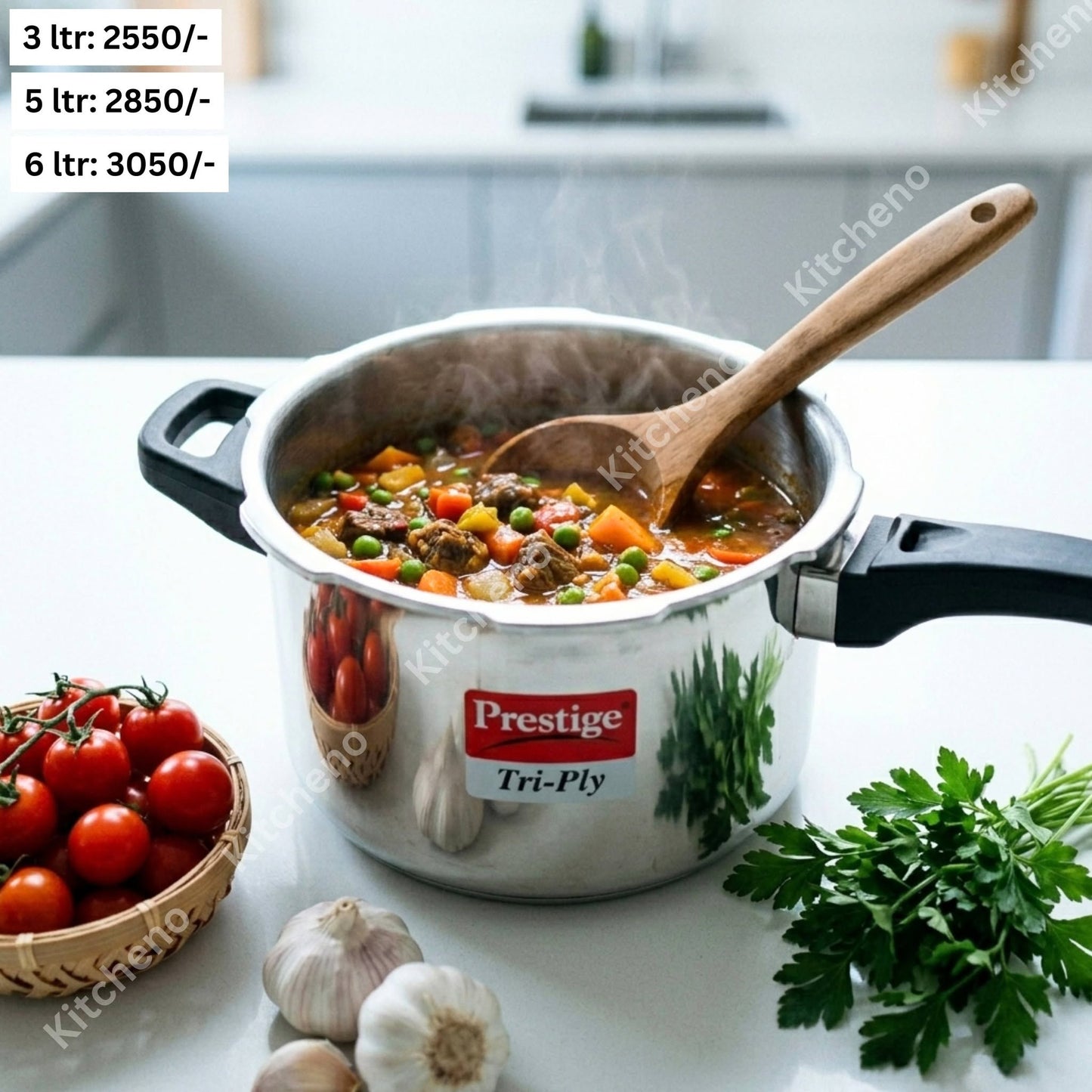 Prestige Tri-Ply Heavy-Duty Stainless Steel Pressure Cooker