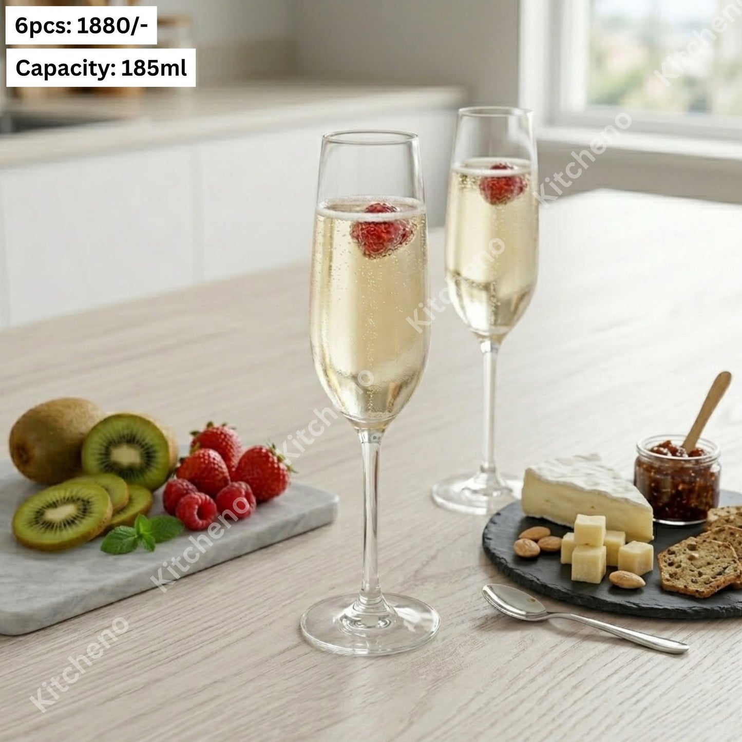 Classic 6-Piece Tall Stem Flute Glass Set