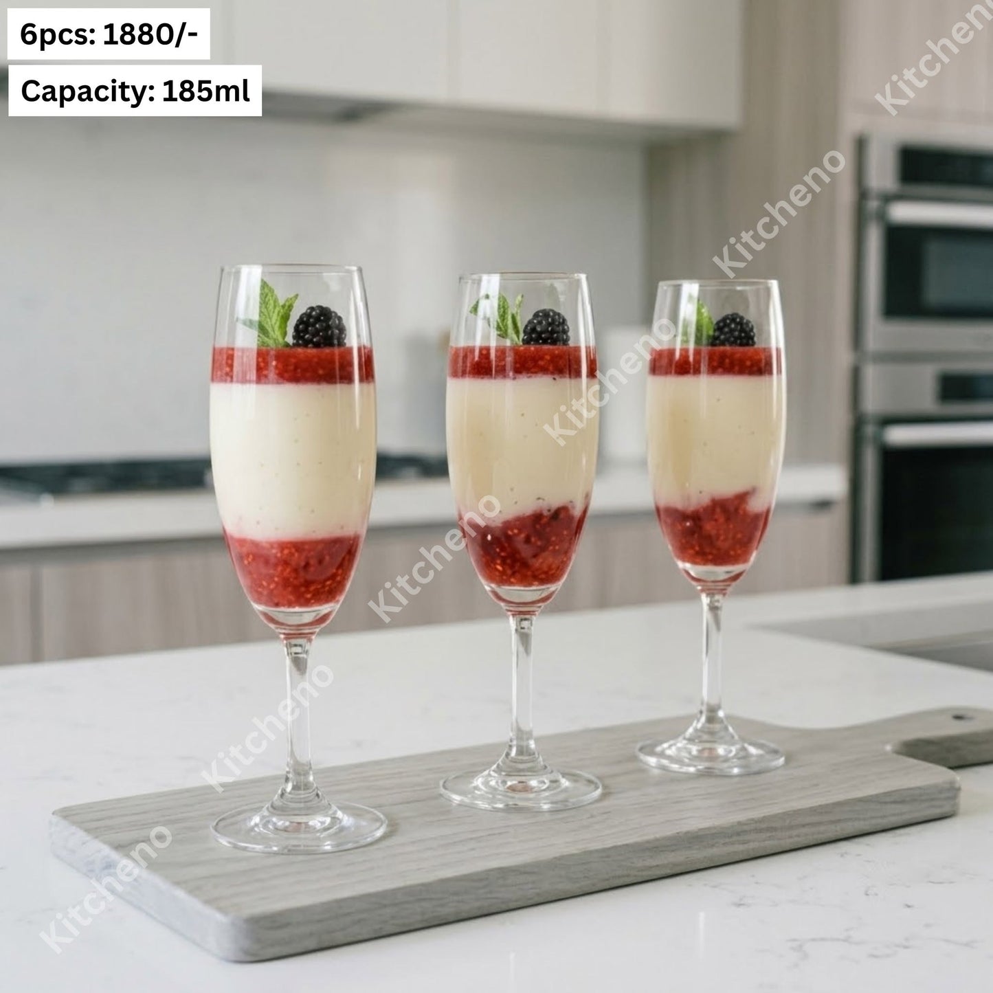 Classic 6-Piece Tall Stem Flute Glass Set