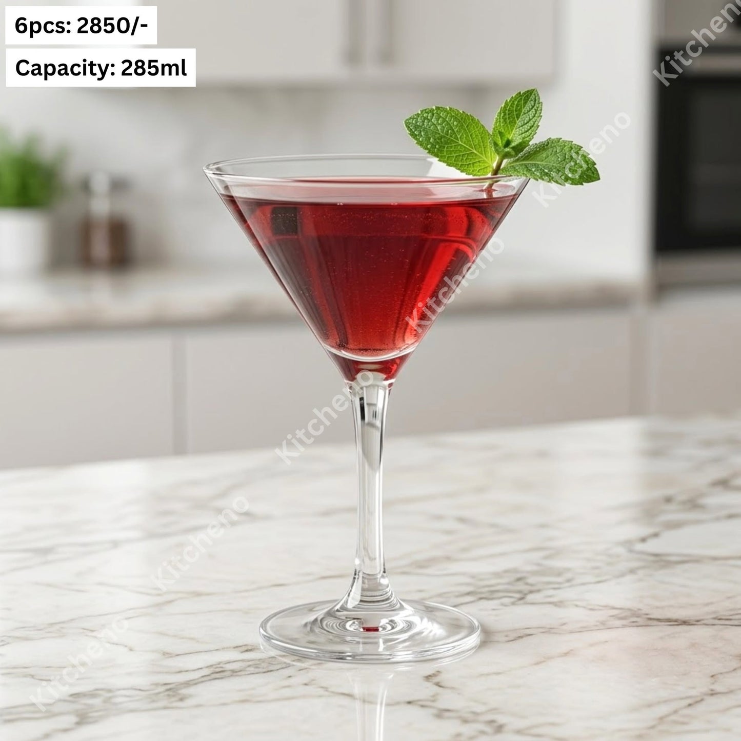 Elegant Stemmed Mocktails Glass Set